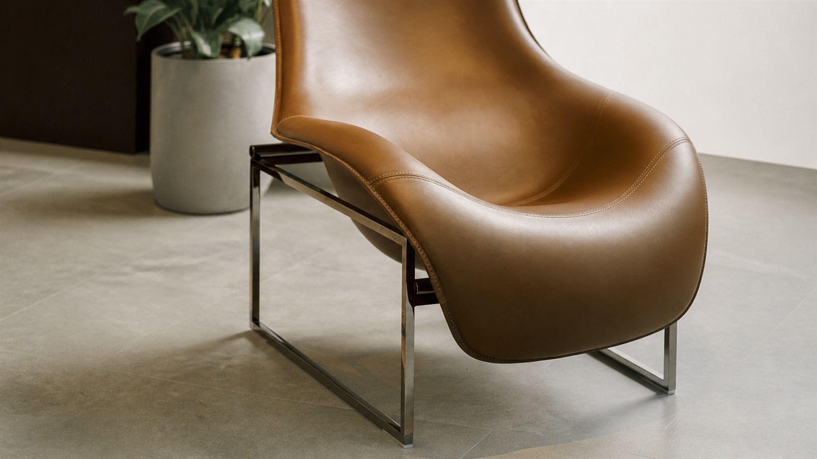 Кресло Mart Light Brown pelle — B&B Italia, кожа, фото 3