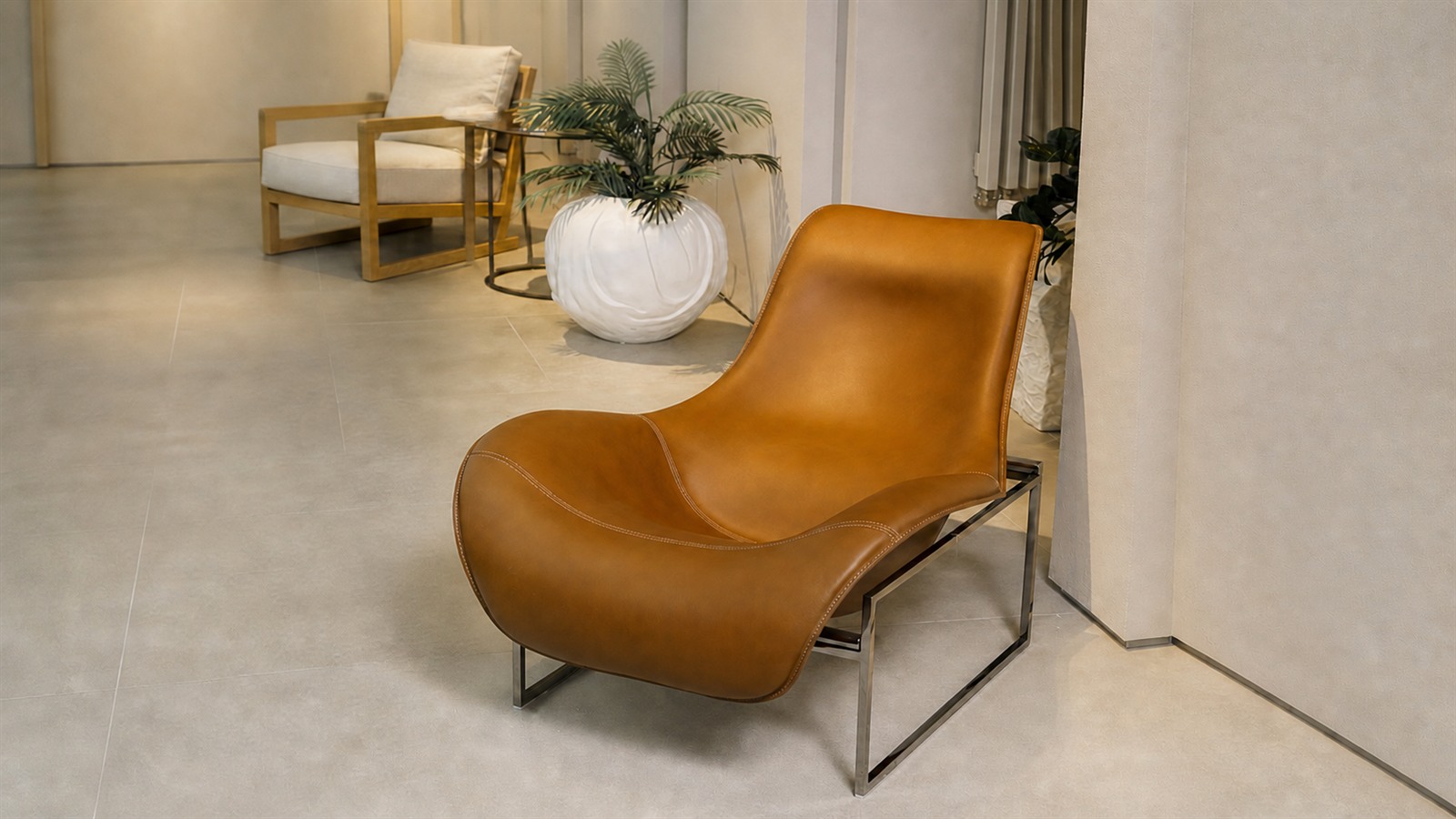Кресло Mart Light Brown pelle — B&B Italia, кожа