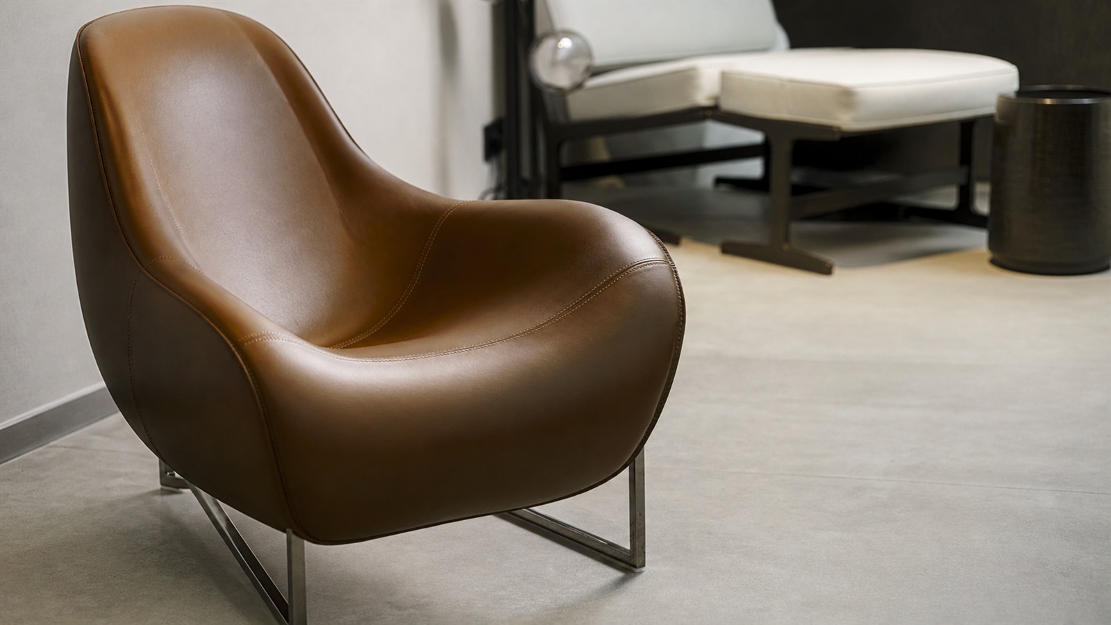 Кресло Mart Light Brown pelle — B&B Italia, кожа, фото 5