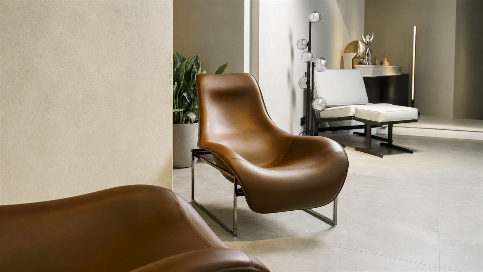 Кресло Mart Light Brown pelle — B&B Italia, кожа, фото 4