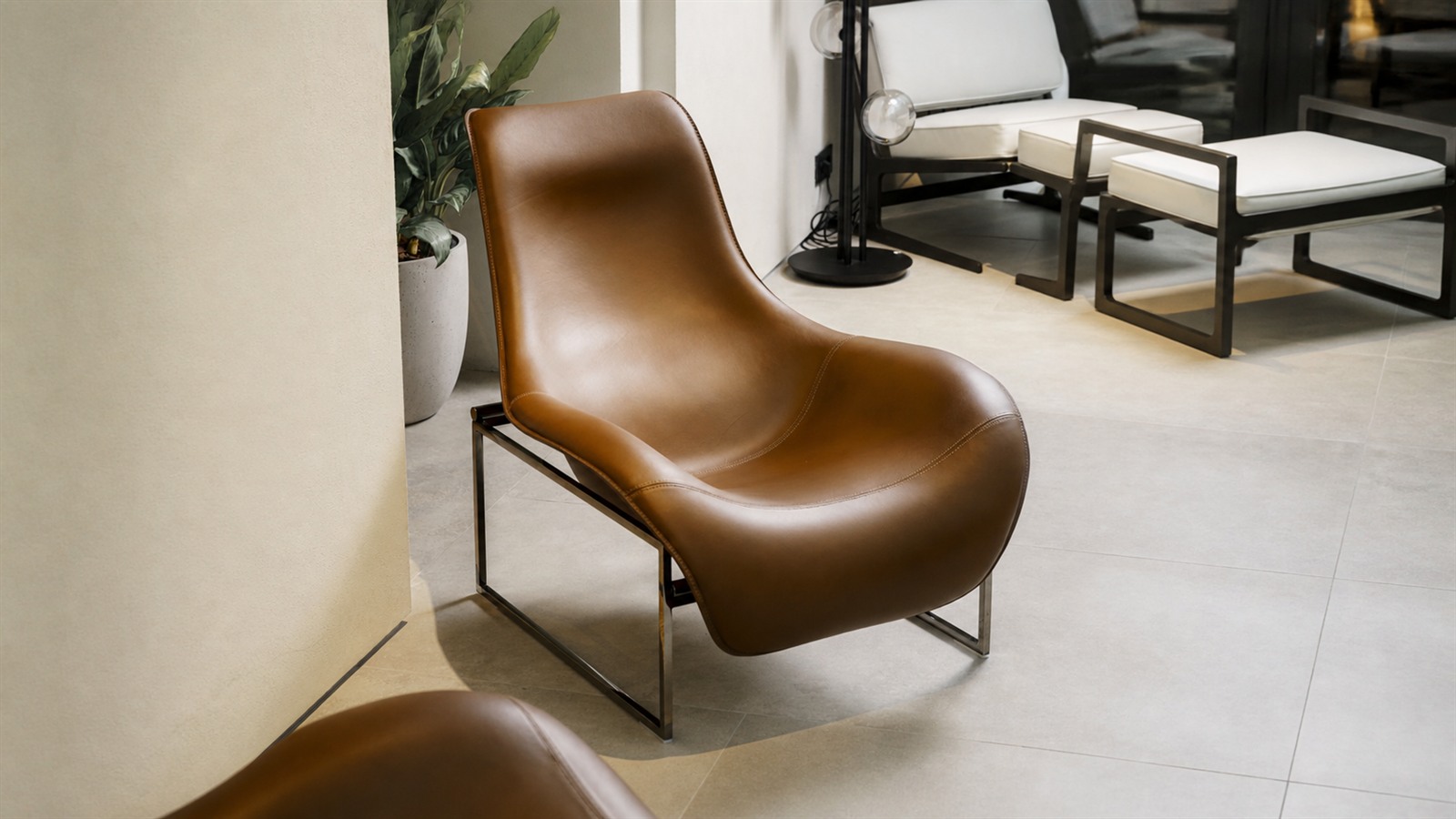 Кресло Mart Light Brown pelle — B&B Italia, кожа, фото 2