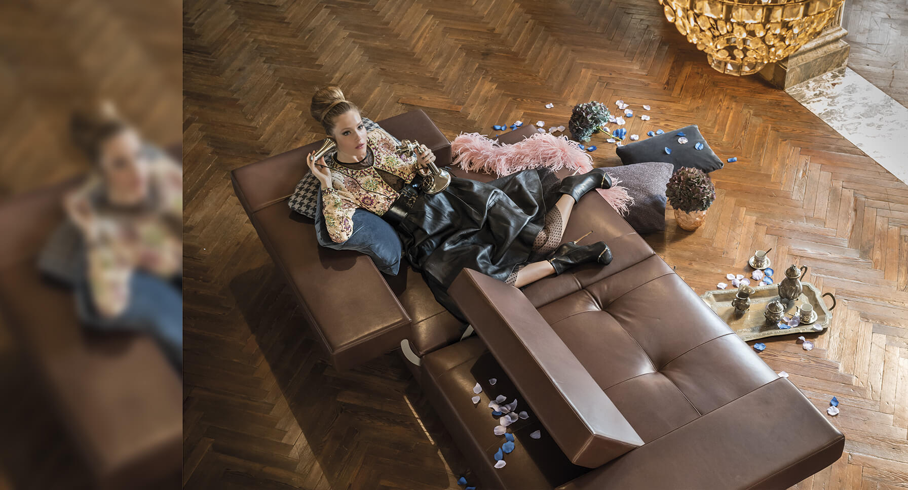 Каркас и наполнение: металл. Современный дизайн Диван Loft — Arketipo, ткань, фото 3