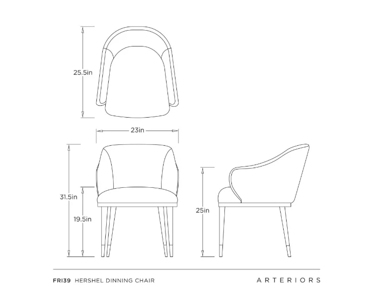 Кресло Hershel — Arteriors, кожа, фото 3