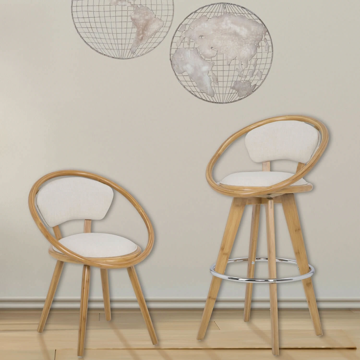 Стул Bamboo Globe — Atmosphera, текстиль, фото 6