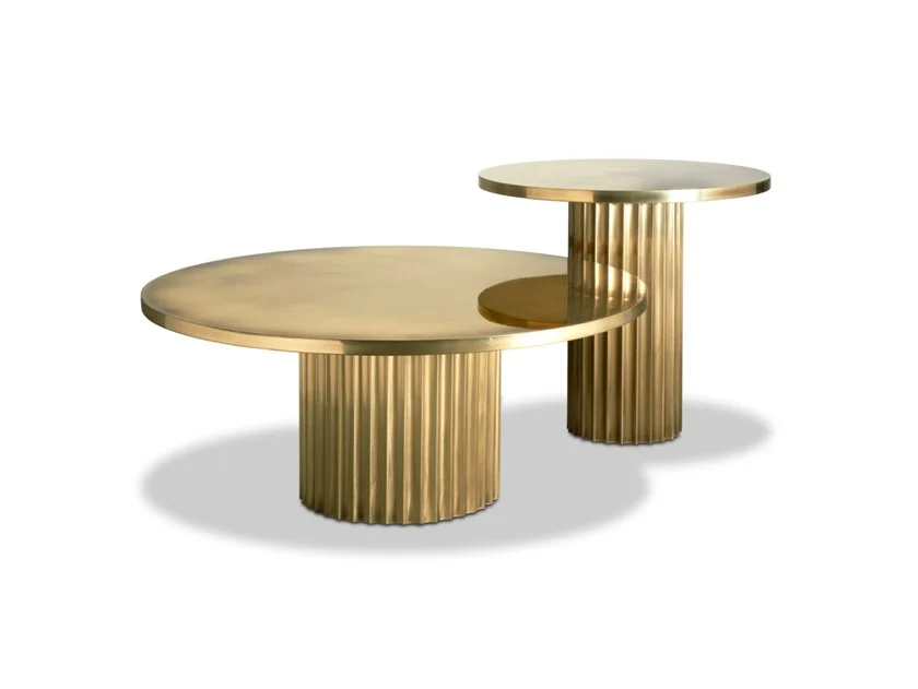 Журнальный столик Allure 110 Antiqued polished brass — Baxter, металл, фото 2