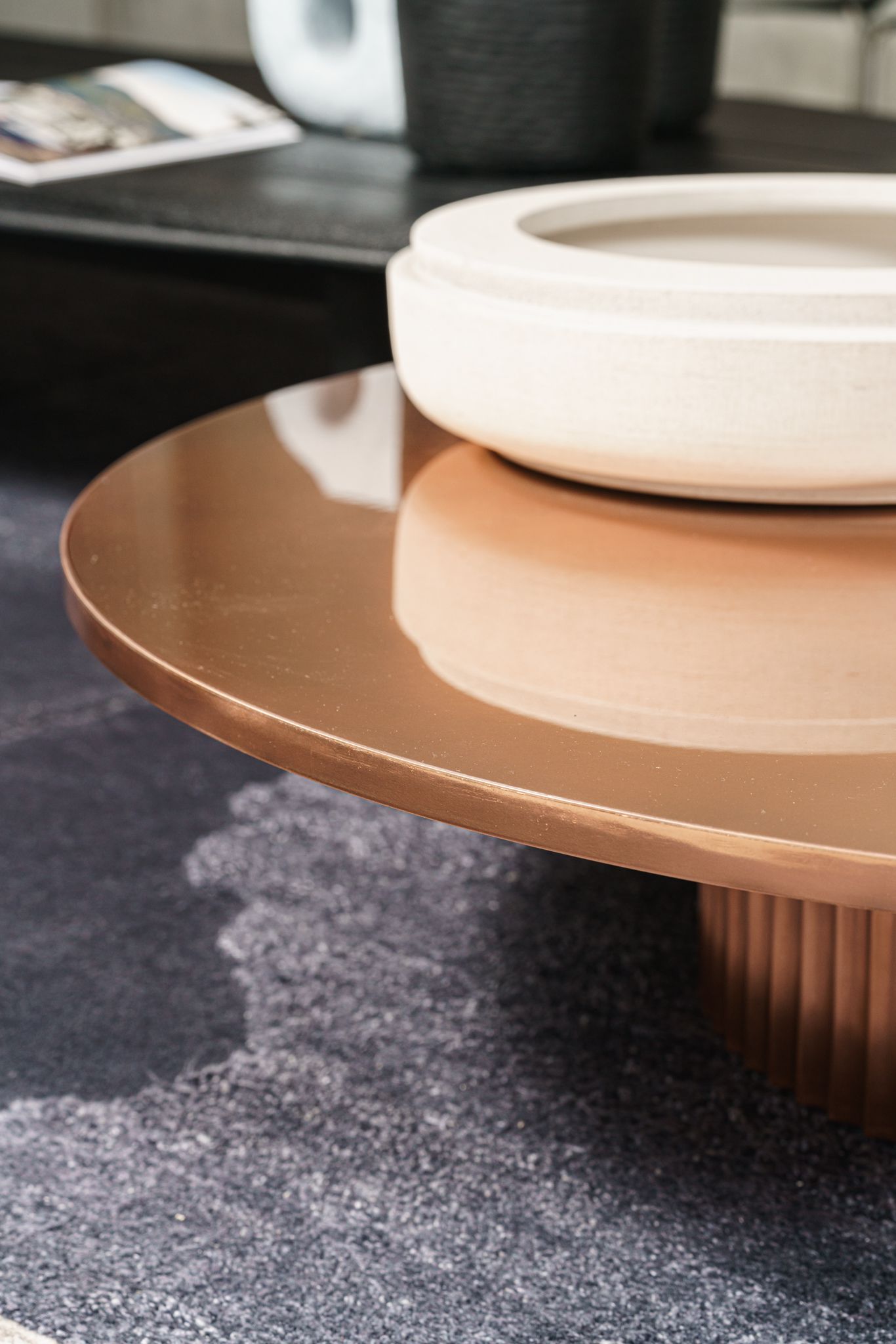 Журнальный столик Allure 110 Copper — Baxter, металл