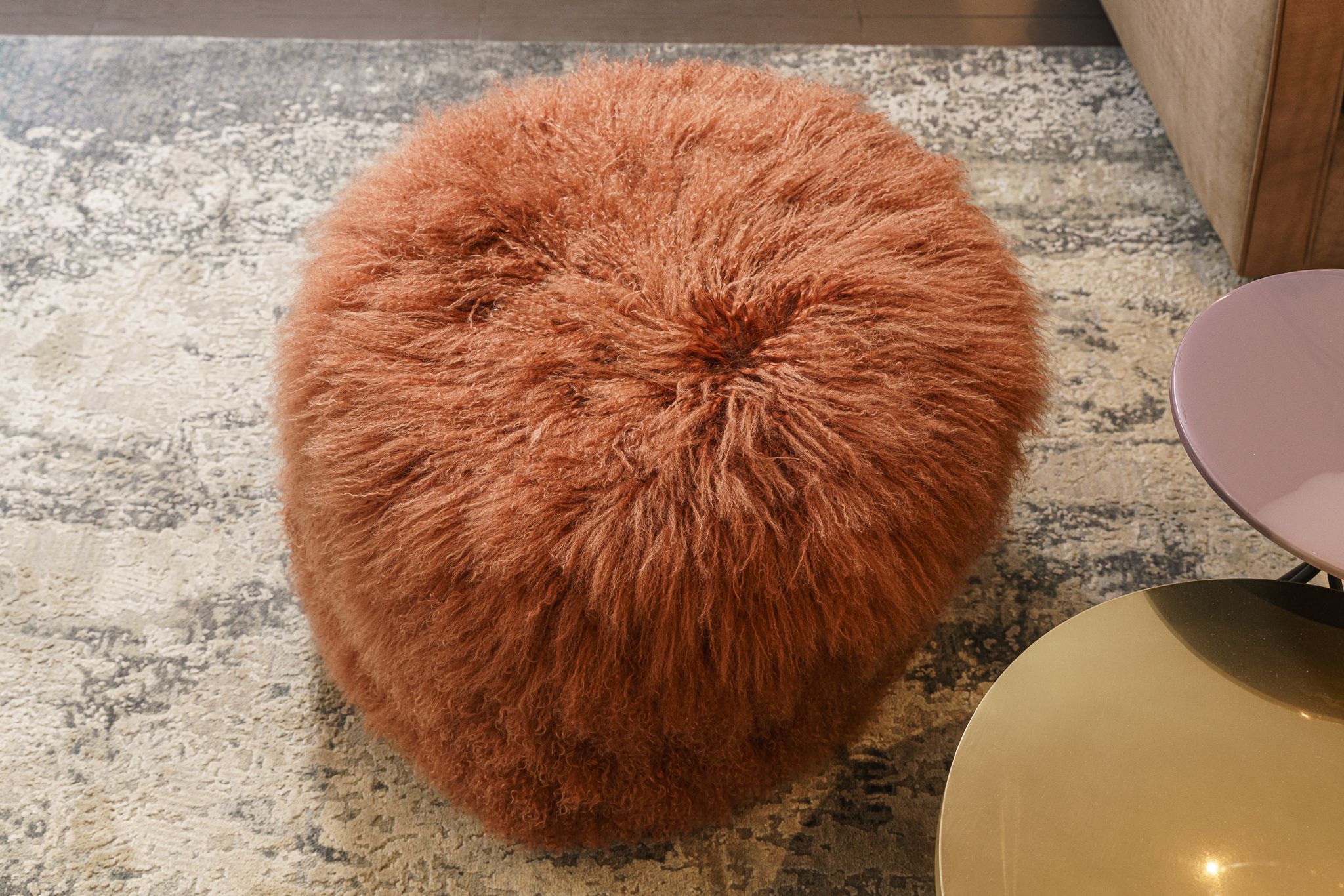 Пуф Anais Oval Kashmir Cuir — Baxter, кожа, фото 3