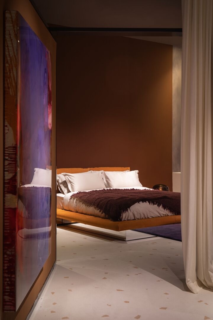 Кровать Aura Bed — Baxter, кожа, фото 5