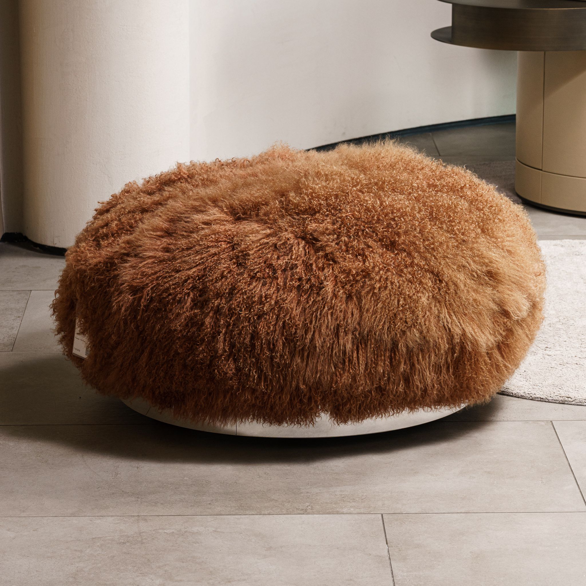 Пуф Aura Mongolia Light Brown — Baxter, кожа, фото 2