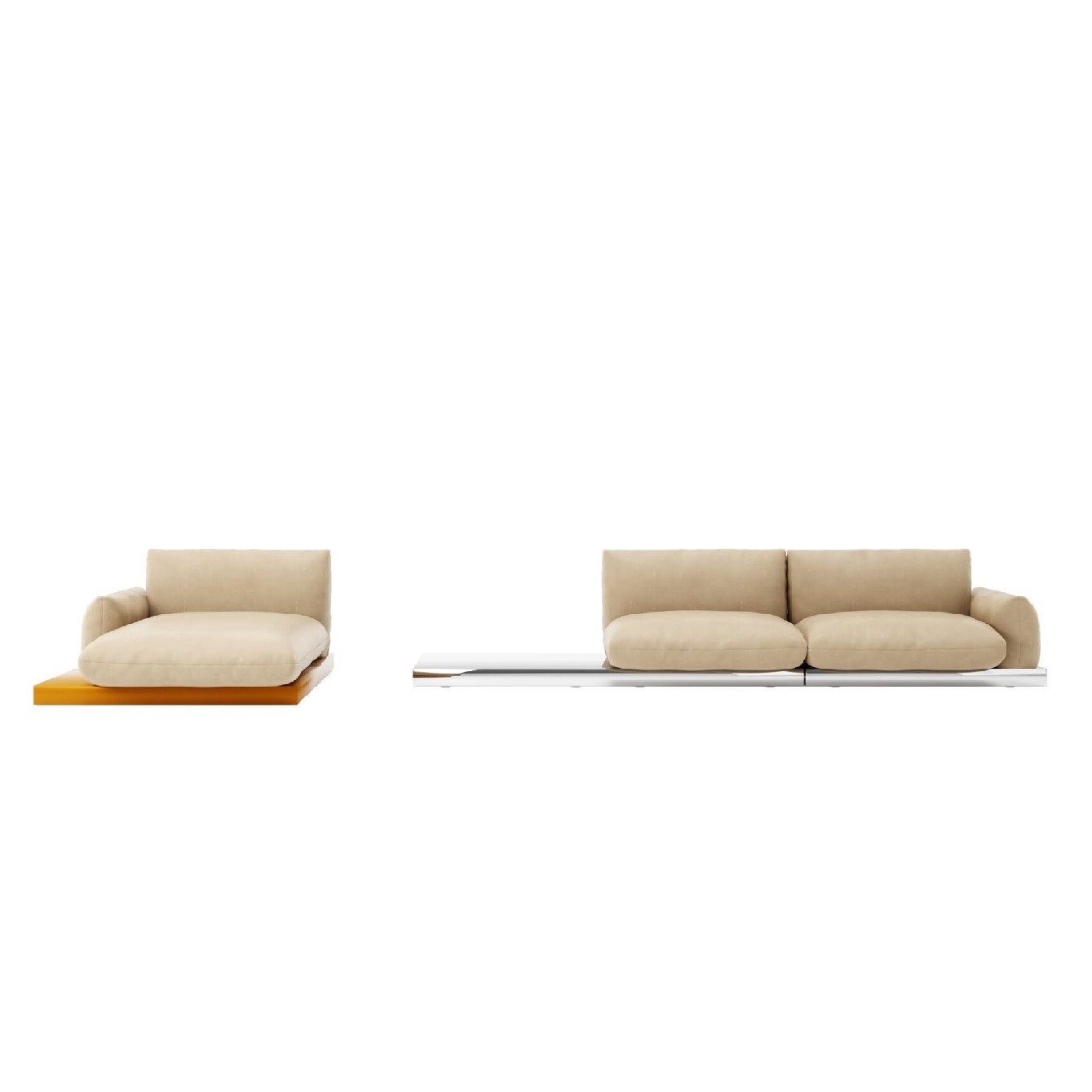 Современный дизайн Диван Aura Sofa — Baxter, кожа, фото 2