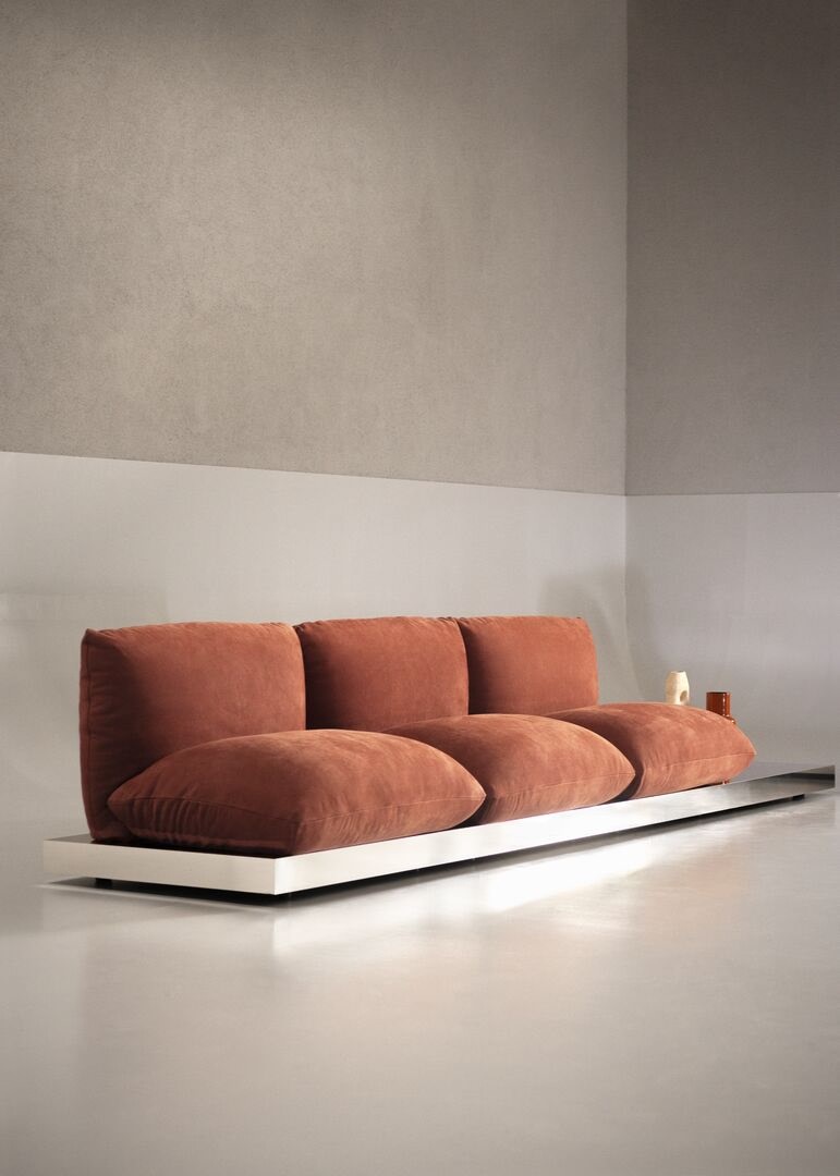 Современный дизайн Диван Aura Sofa — Baxter, кожа, фото 6