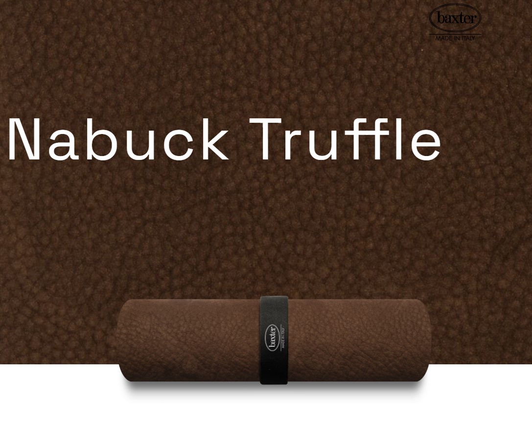 Двухмодульный диван Budapest Soft Nabuck Truffle — Baxter, кожа