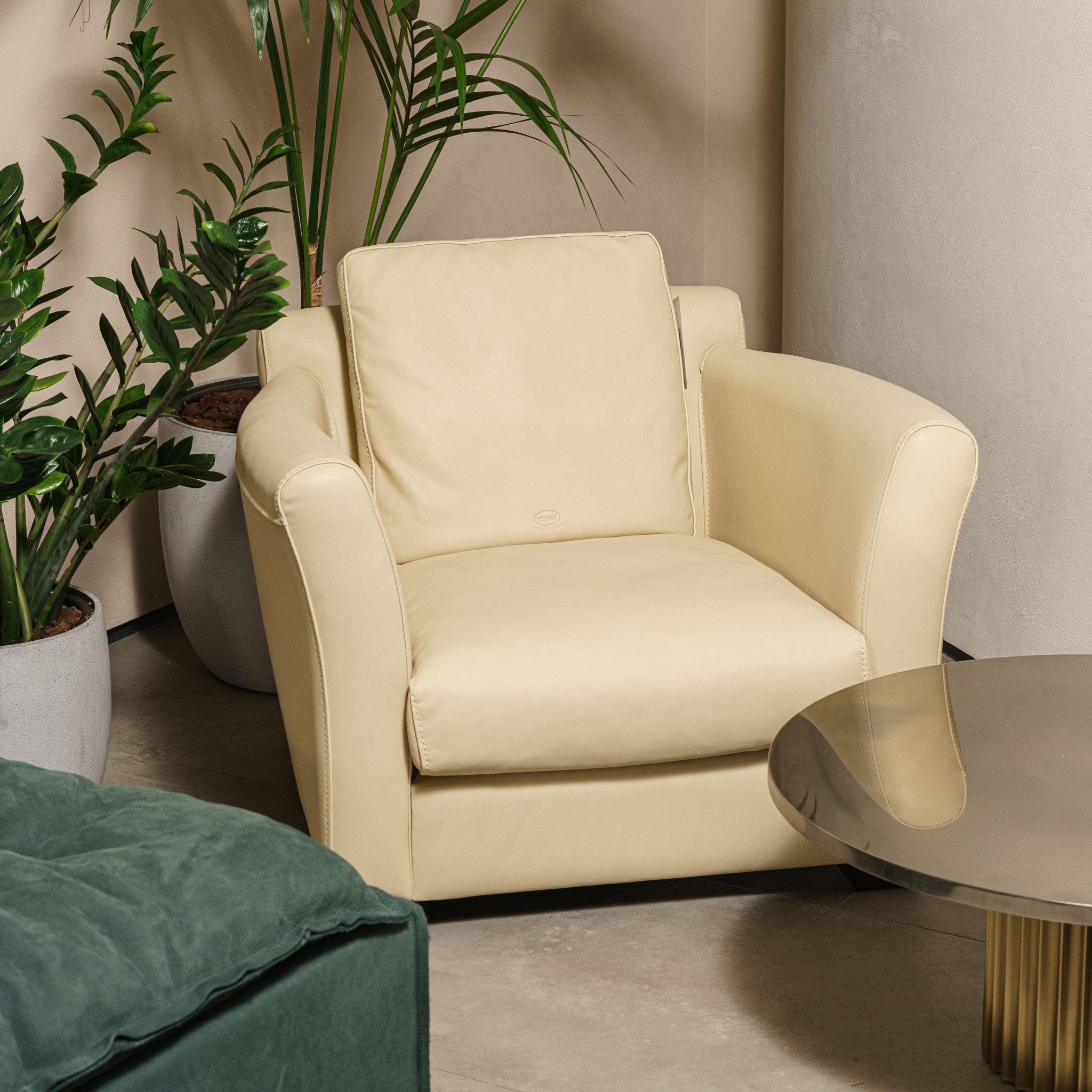 Кресло Diner Plume Creme Leather — Baxter, кожа, фото 2