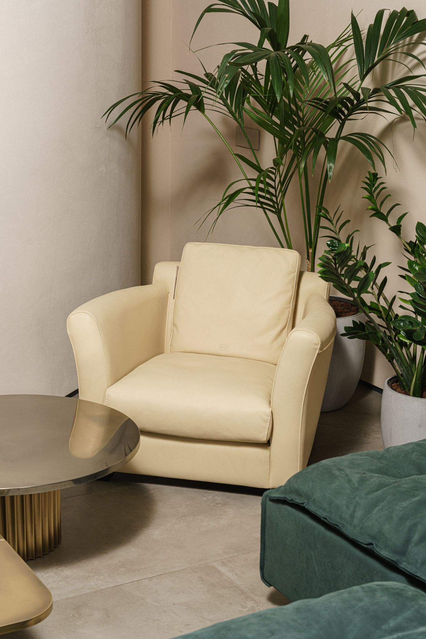 Кресло Diner Plume Creme Leather — Baxter, кожа, фото 4