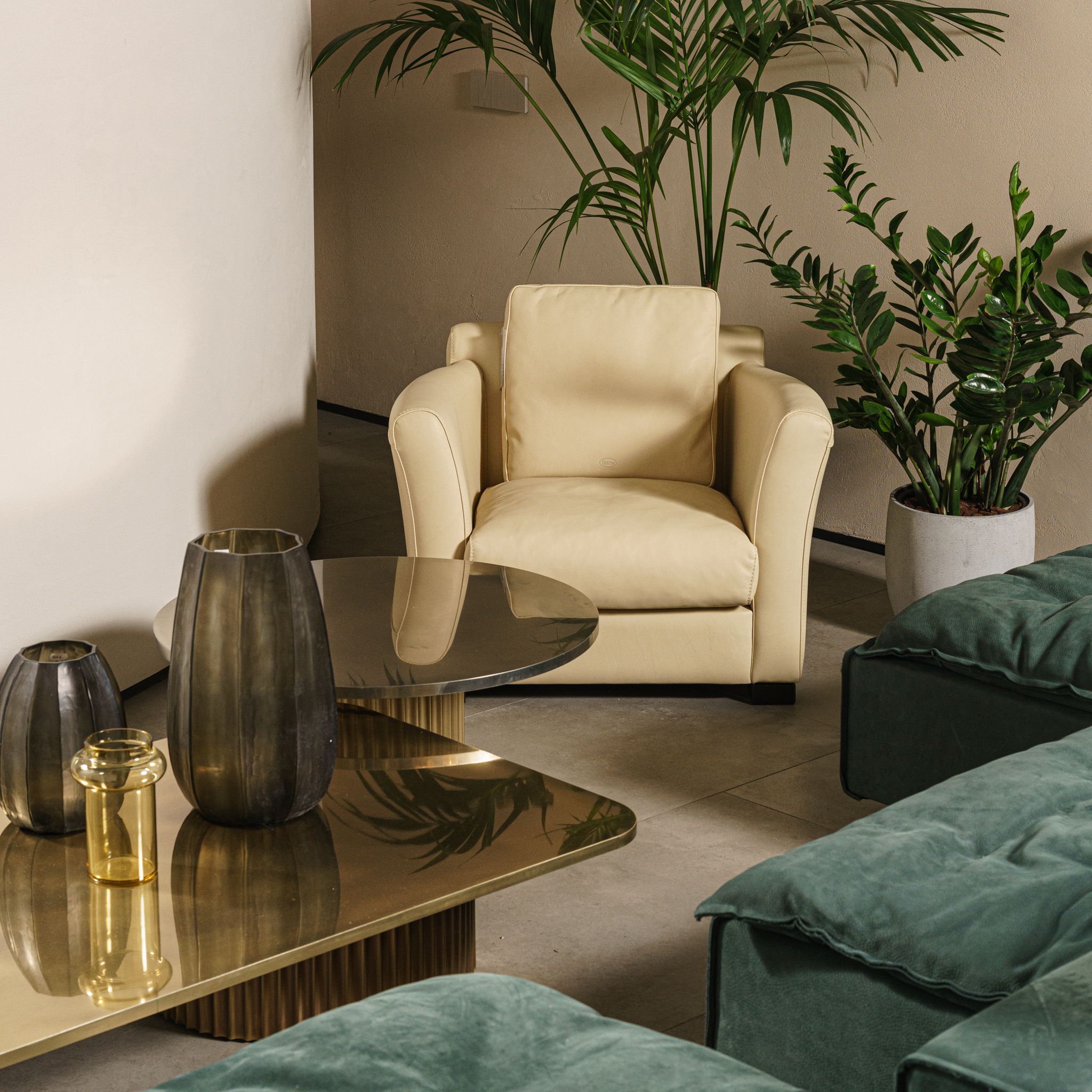 Кресло Diner Plume Creme Leather — Baxter, кожа, фото 5