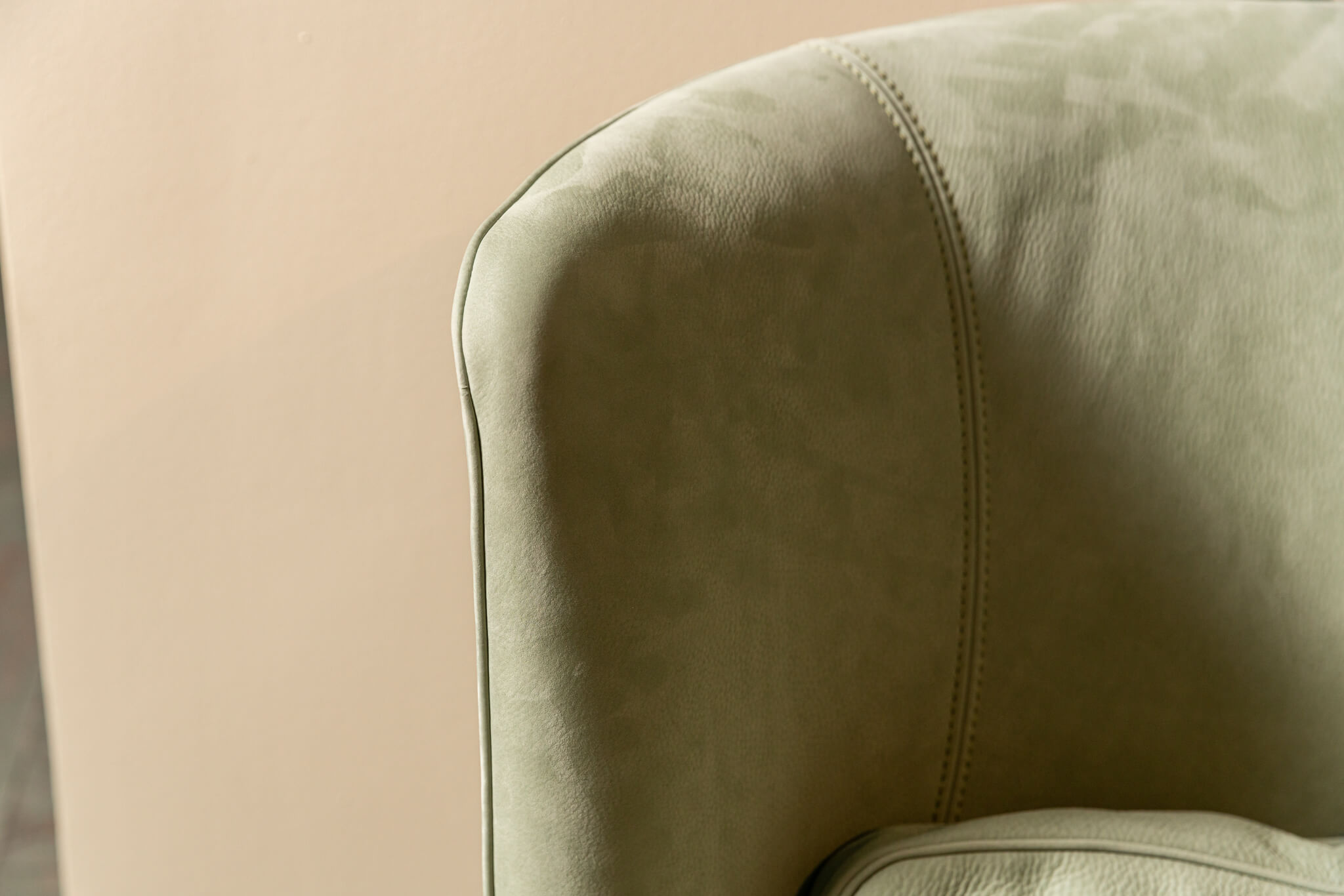Кресло Etienne Bergere Leather Nabuck Sage — Baxter, кожа, фото 6