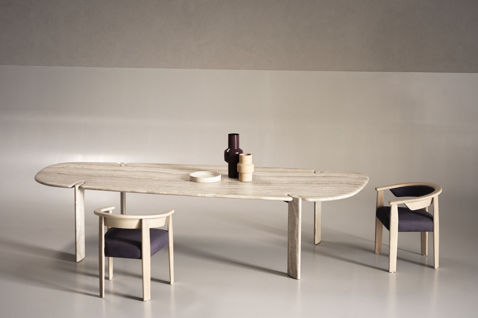 Современный дизайн Стол Isamu Stone Table — Baxter, мрамор, фото 2