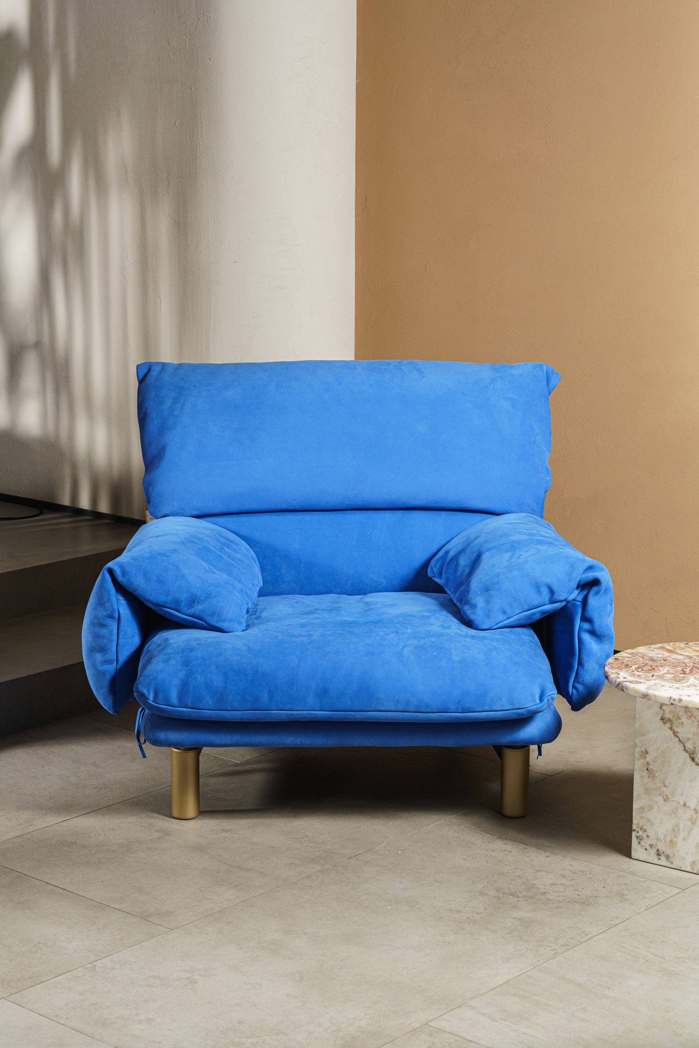 Каркас и наполнение: металл. Современный дизайн Кресло Jo Electric blue — Baxter, металл, фото 5