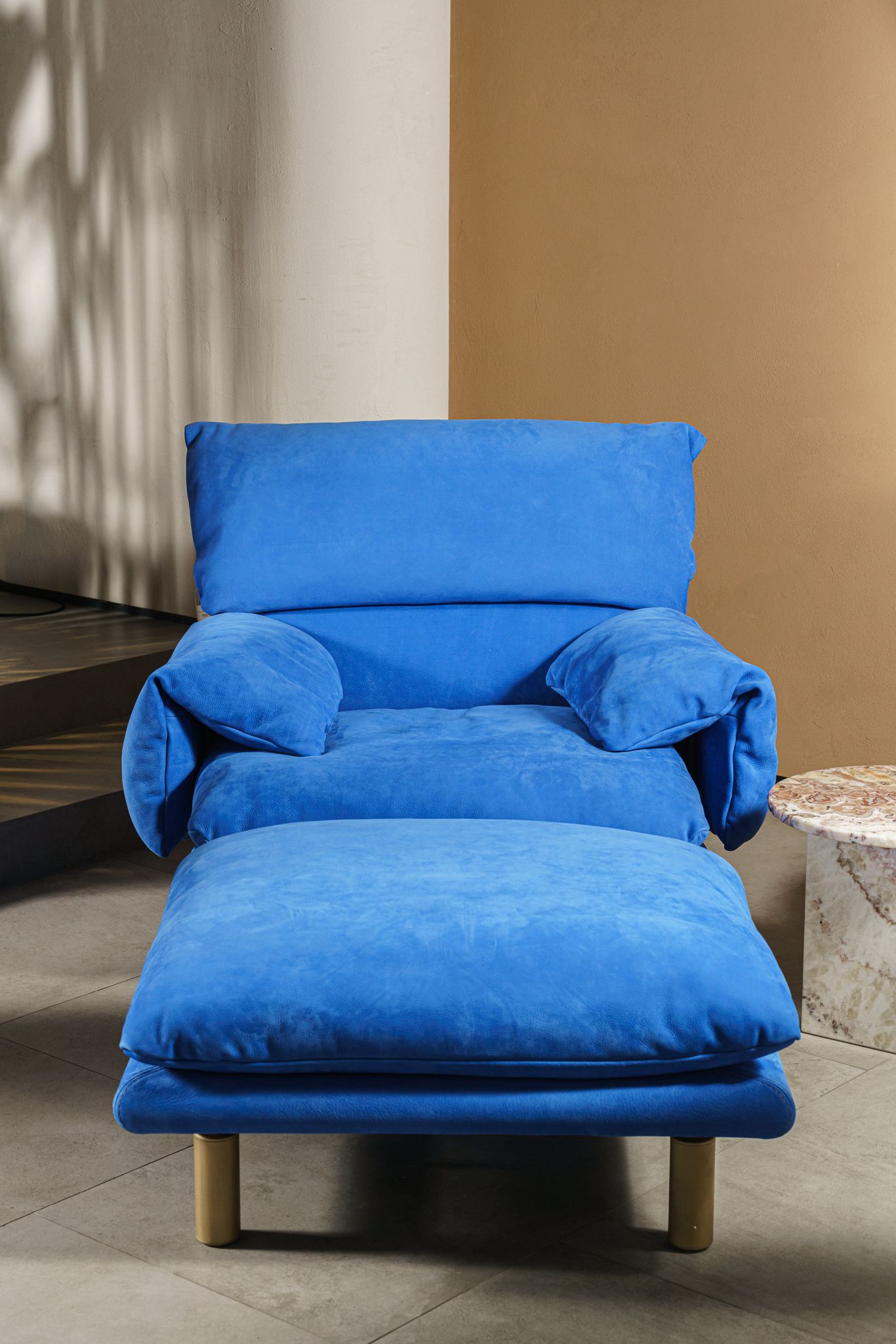 Пуф Jo Electric Blue — Baxter, кожа, фото 4
