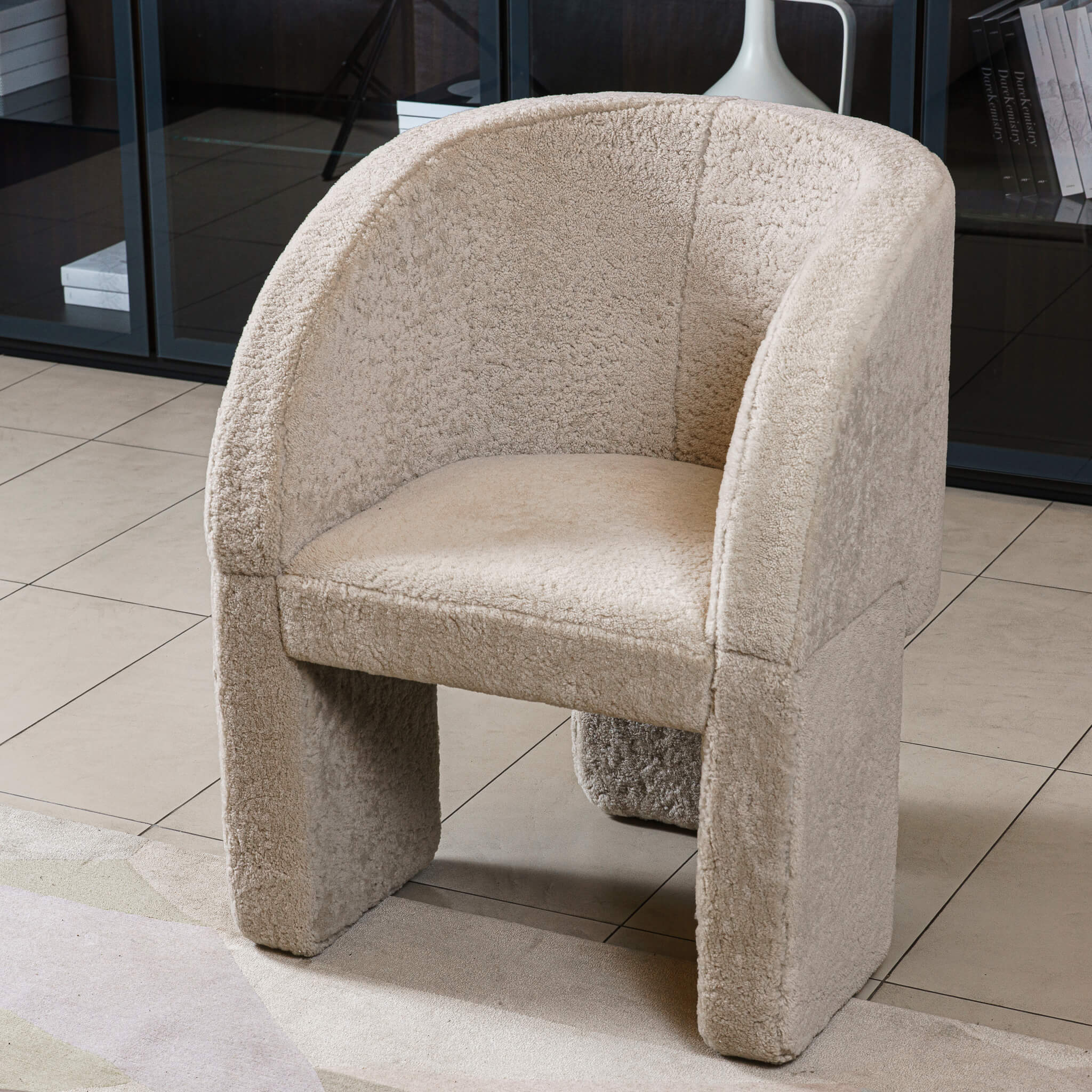 Кресло Lazy Bones Mouton Cream — Baxter, дерево, фото 2