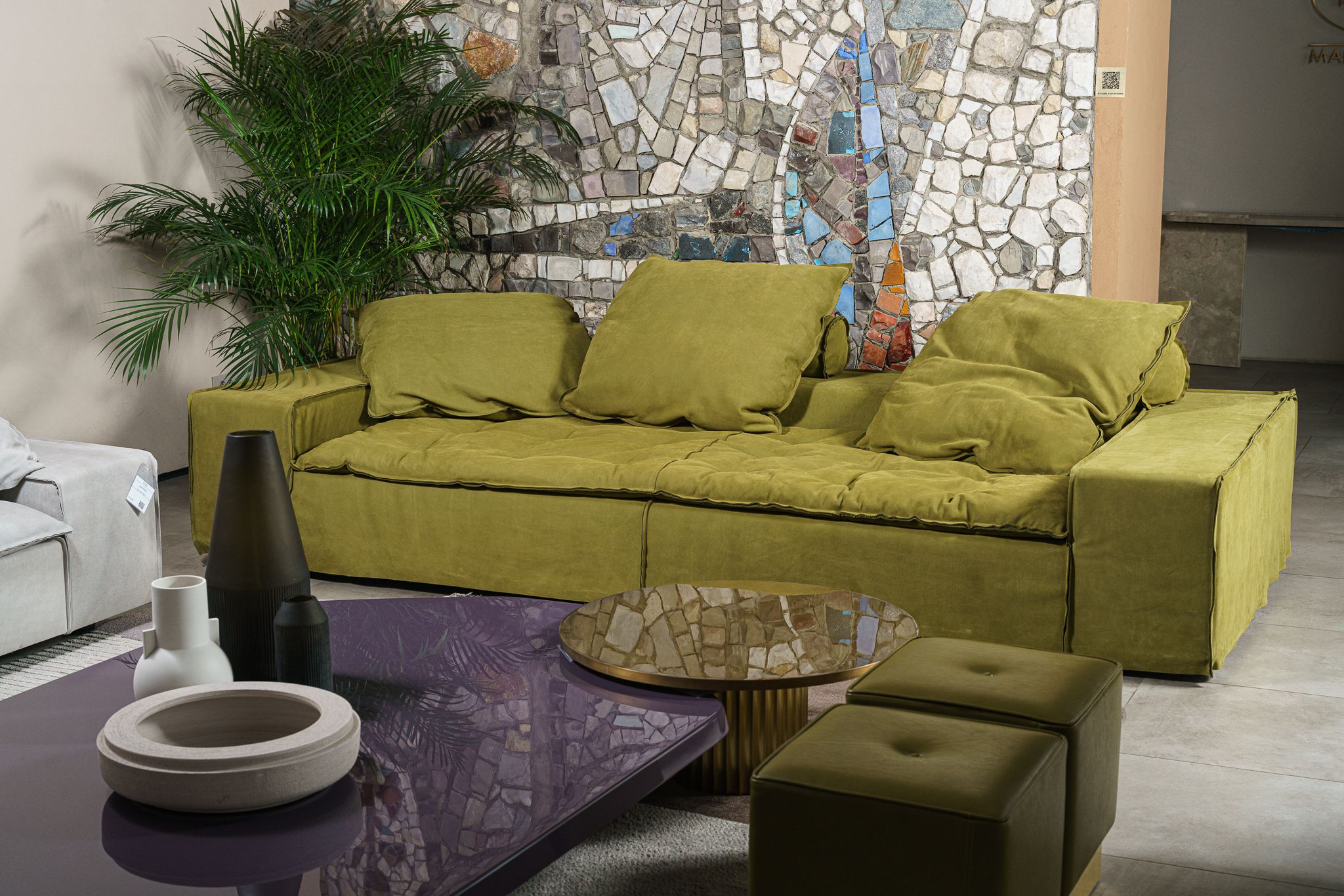 Диван Miami Beach Kashmir Olive — Baxter, дерево, фото 3