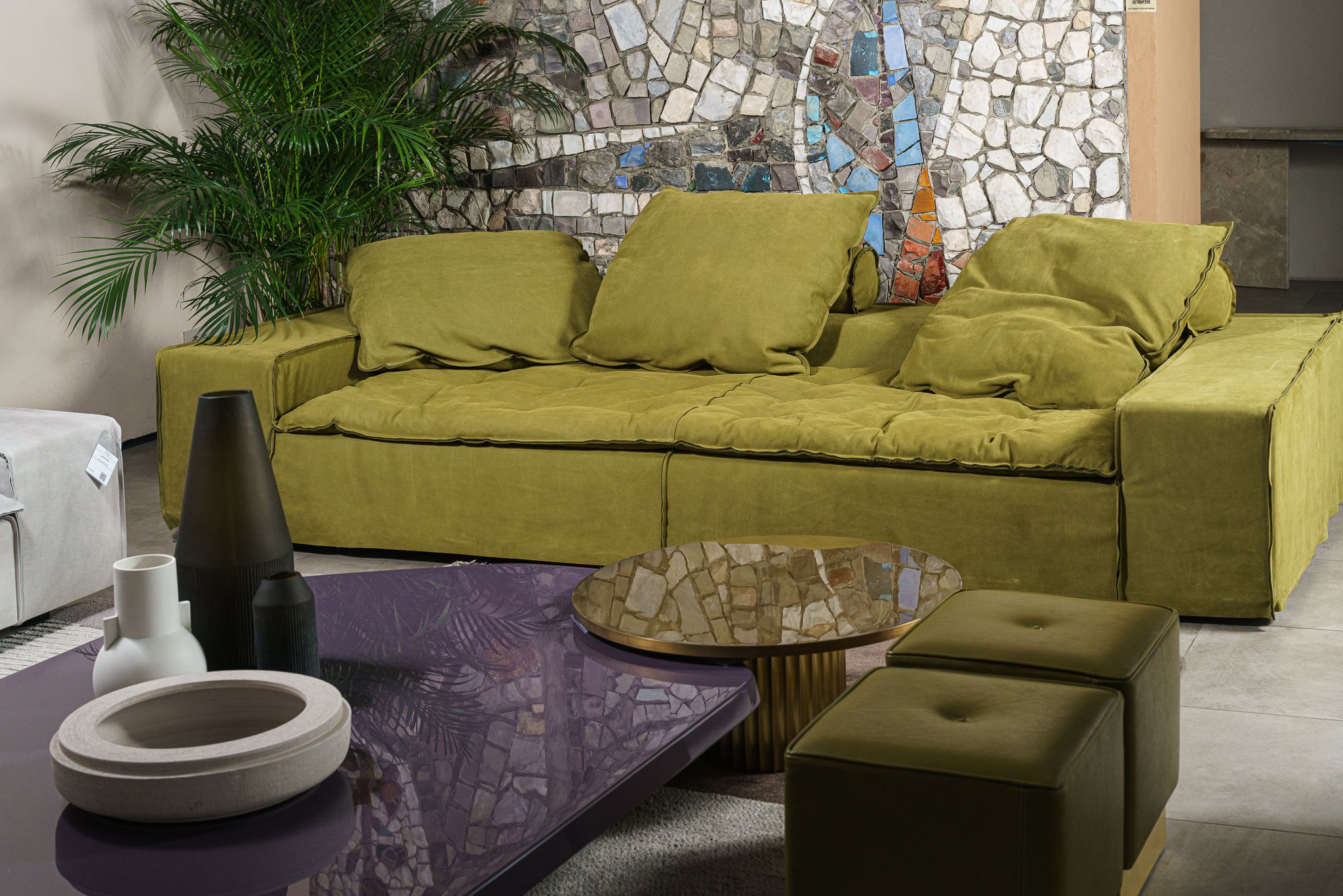 Диван Miami Beach Kashmir Olive — Baxter, дерево, фото 6
