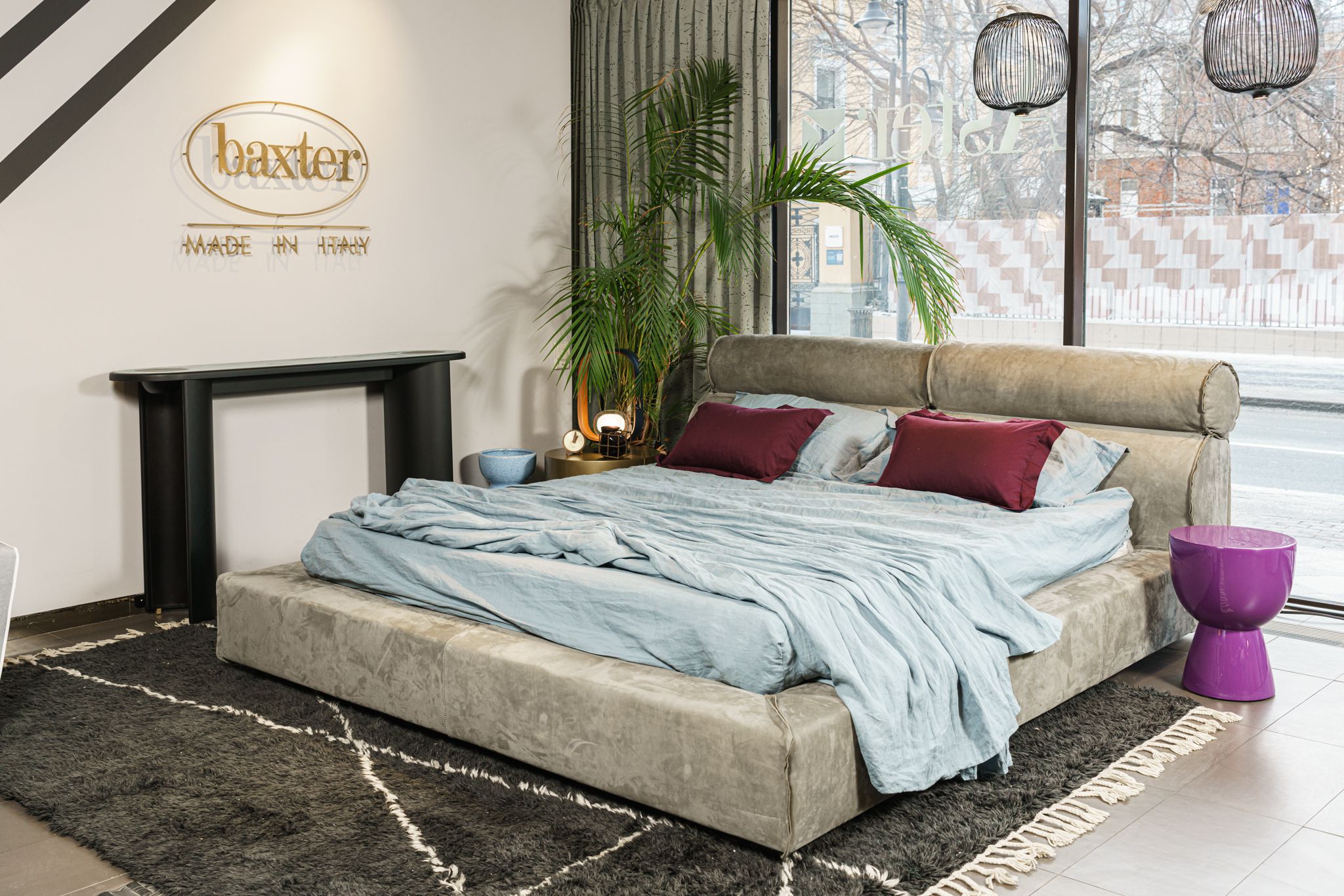 Кровать Miami Soft Kashmir Mousse — Baxter, кожа, фото 2