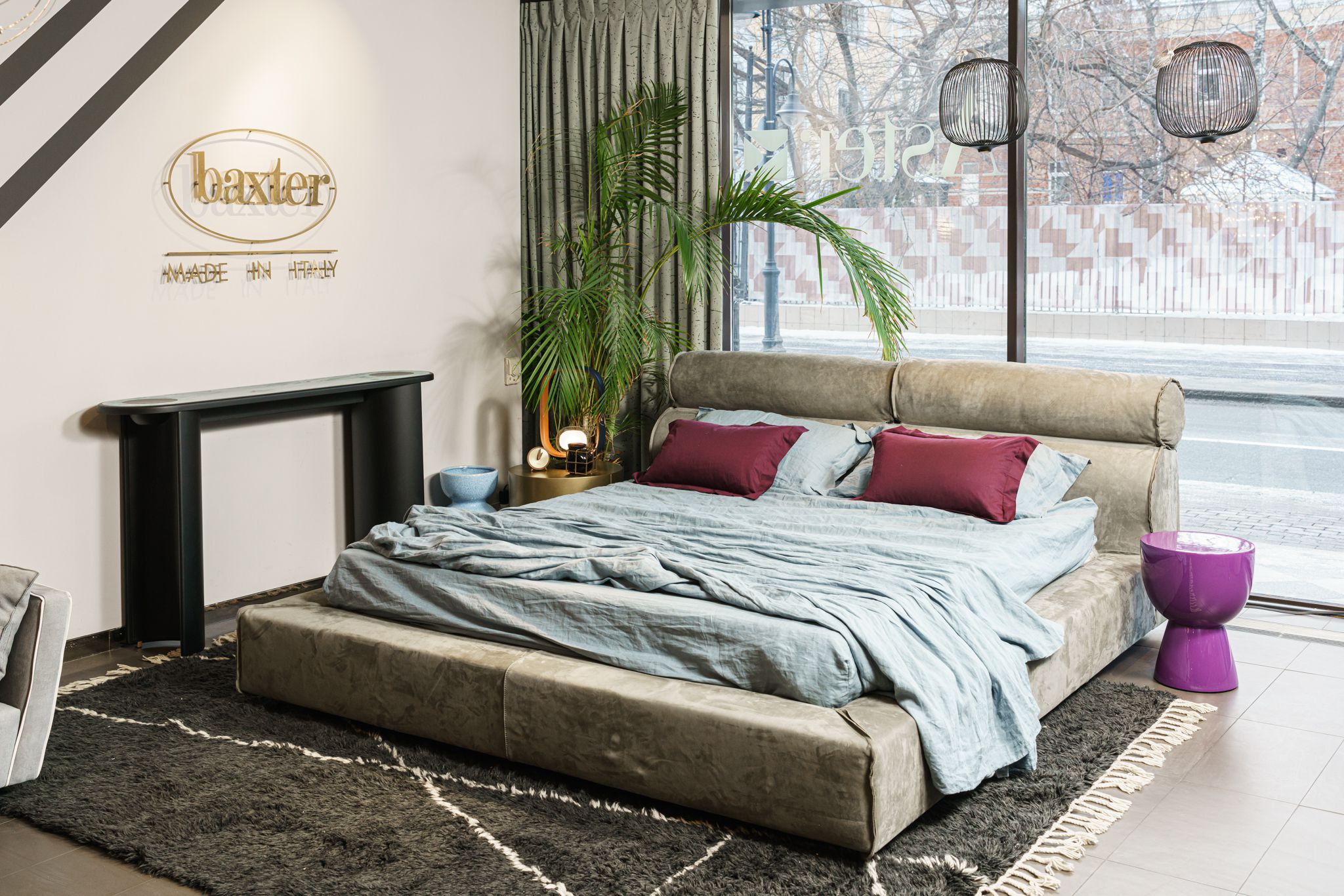 Кровать Miami Soft Kashmir Mousse — Baxter, кожа, фото 3