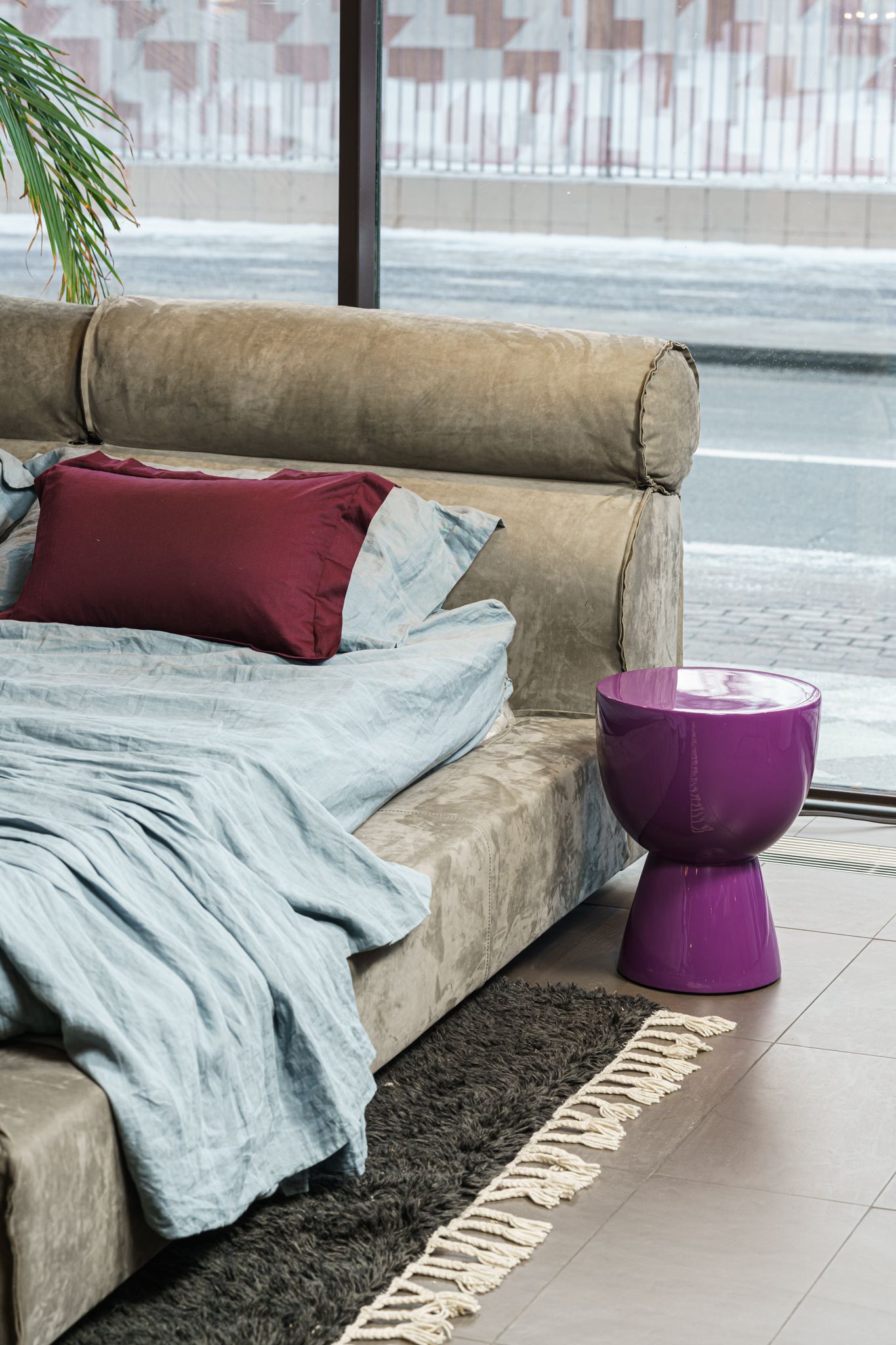 Кровать Miami Soft Kashmir Mousse — Baxter, кожа, фото 5