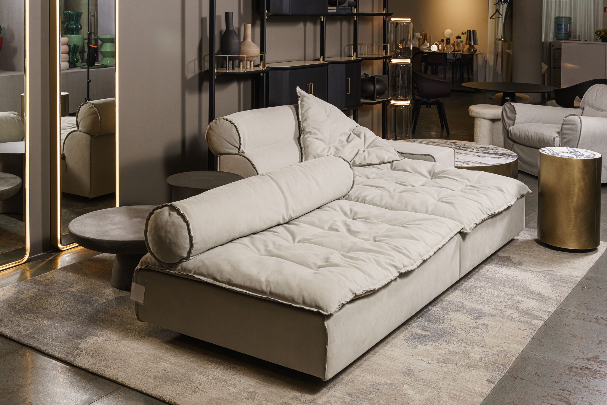 Модульный диван Miami Soft Kashmir Nuage/Kashmir Mousse — Baxter, нубук, фото 2