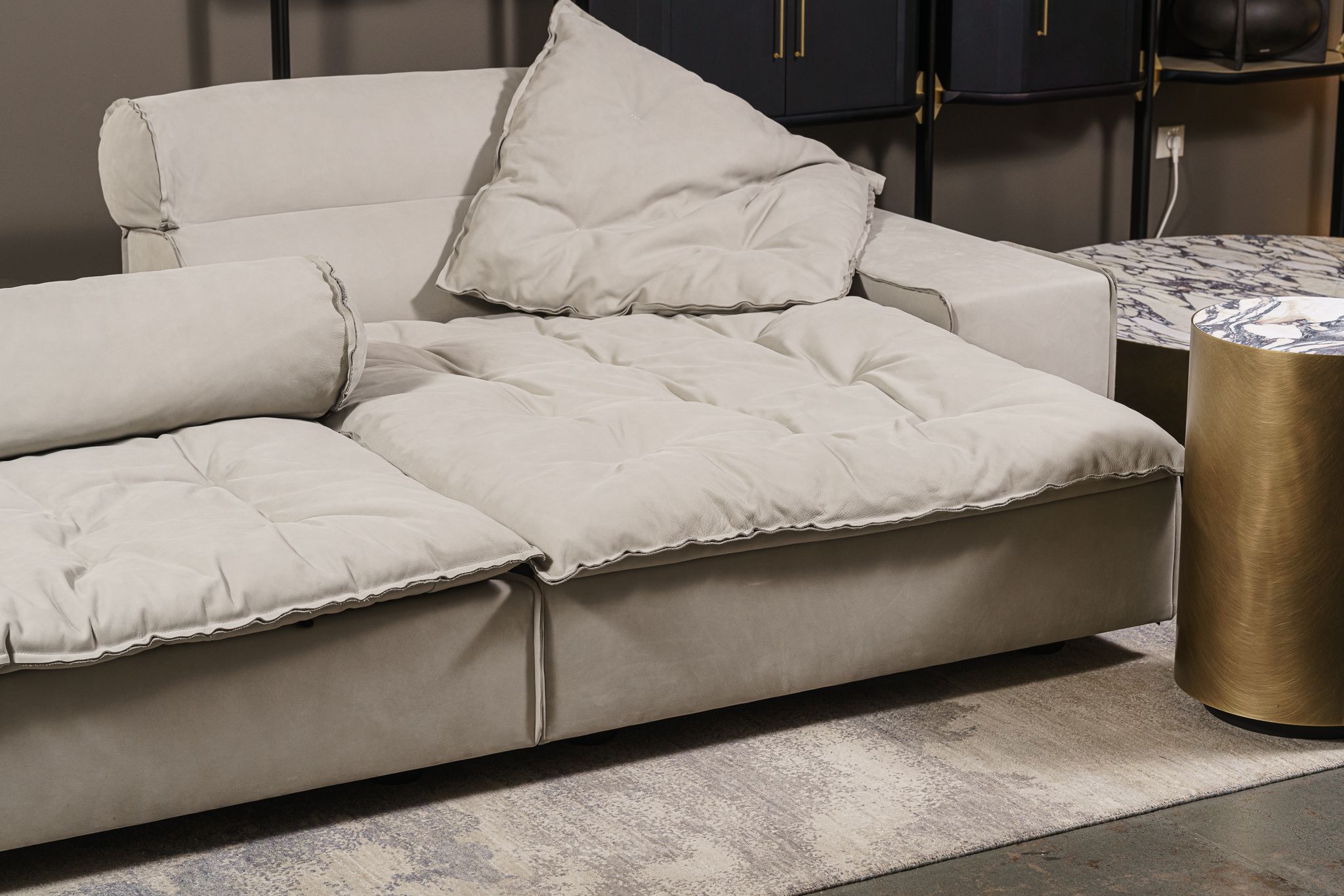 Модульный диван Miami Soft Kashmir Nuage/Kashmir Mousse — Baxter, нубук, фото 4