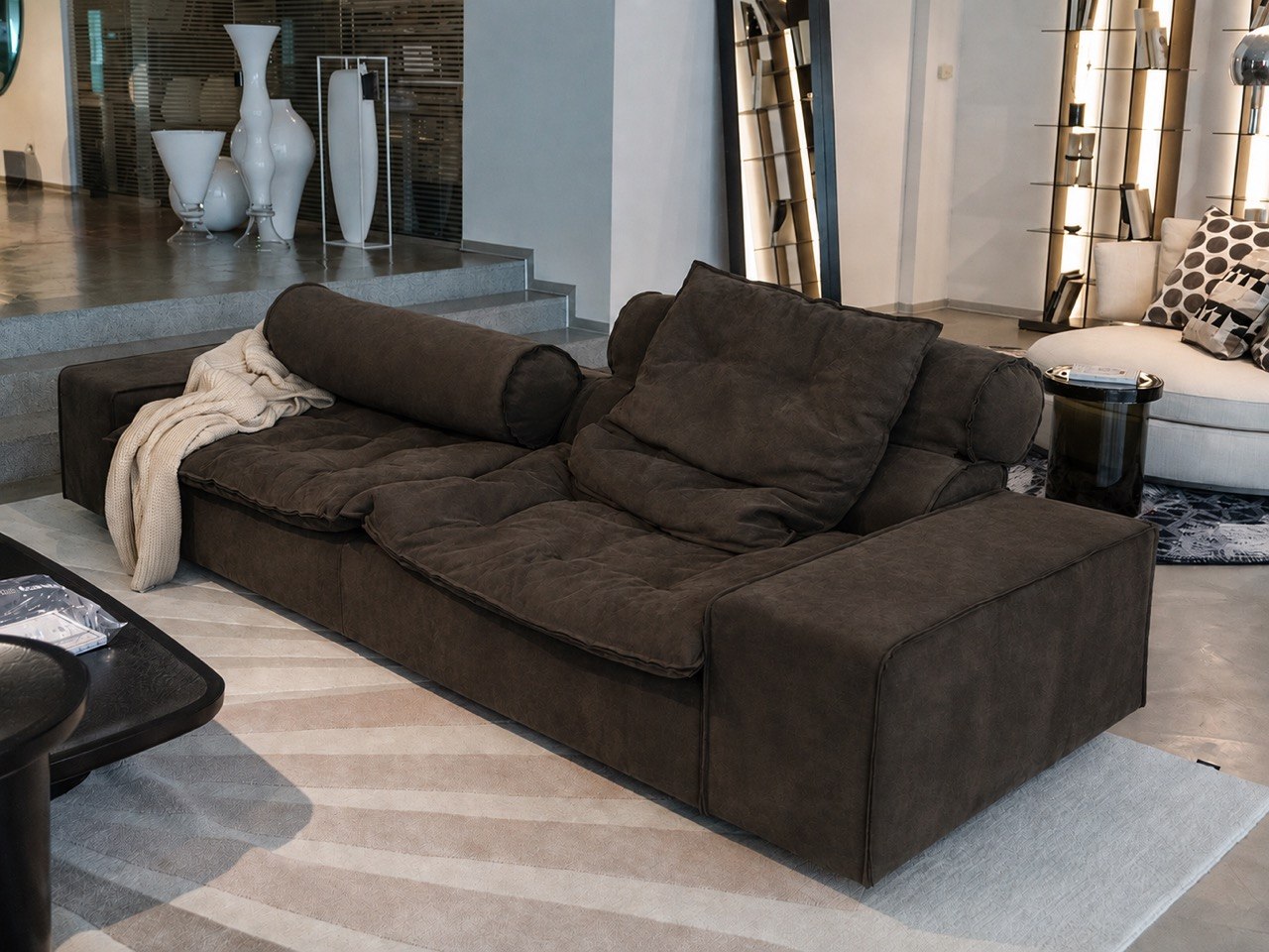 Модульный диван Miami Soft Nabuck Charcoal — Baxter, нубук, фото 2