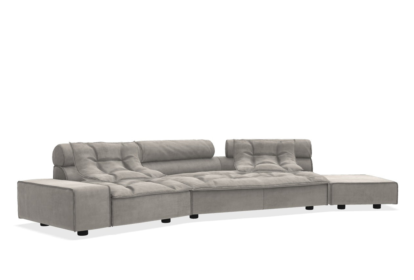 Модульный диван Miami Soft Nabuk Light grey — Baxter, нубук, фото 4