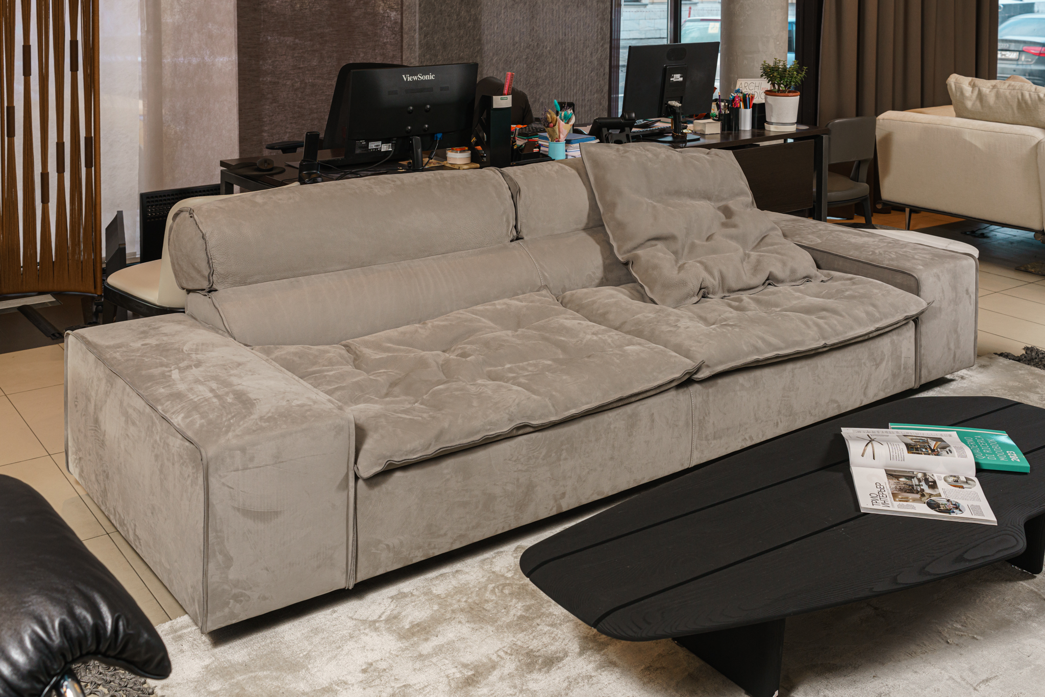Модульный диван Miami Soft Nabuk Light grey — Baxter, нубук