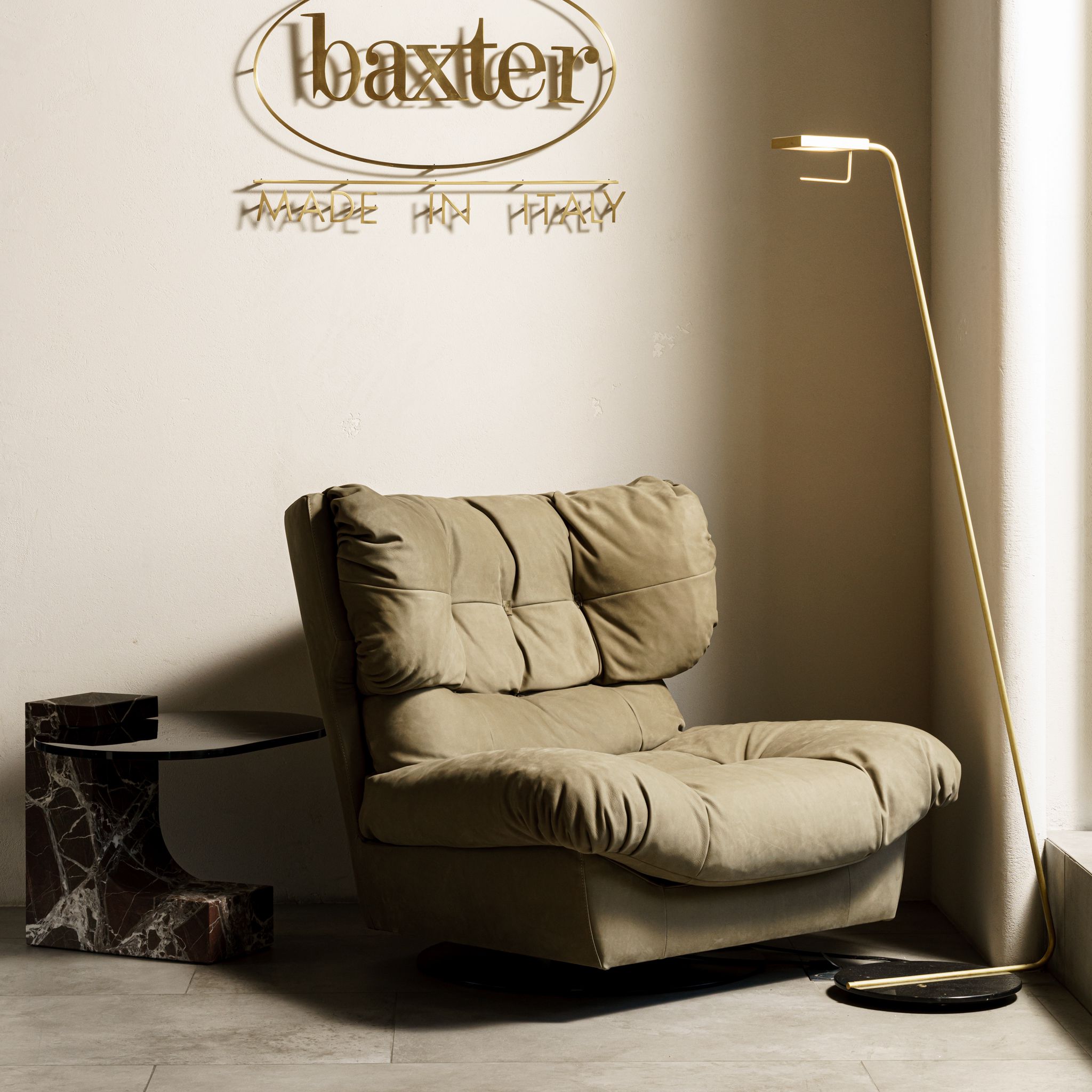 Кресло Milano Kashmir Mimetique — Baxter, кожа, фото 3