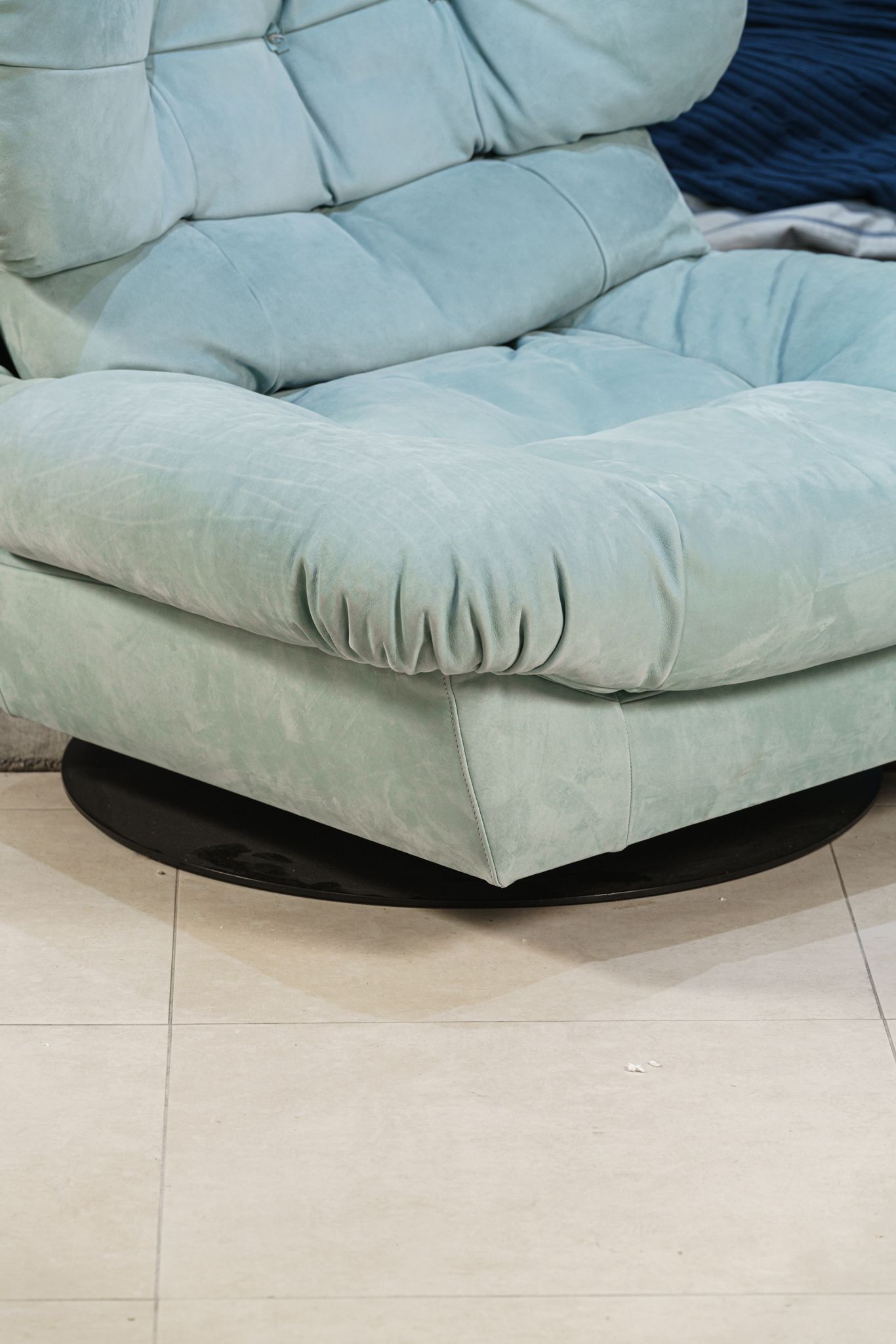Кресло Milano Kashmir Turquoise — Baxter, кожа, фото 5
