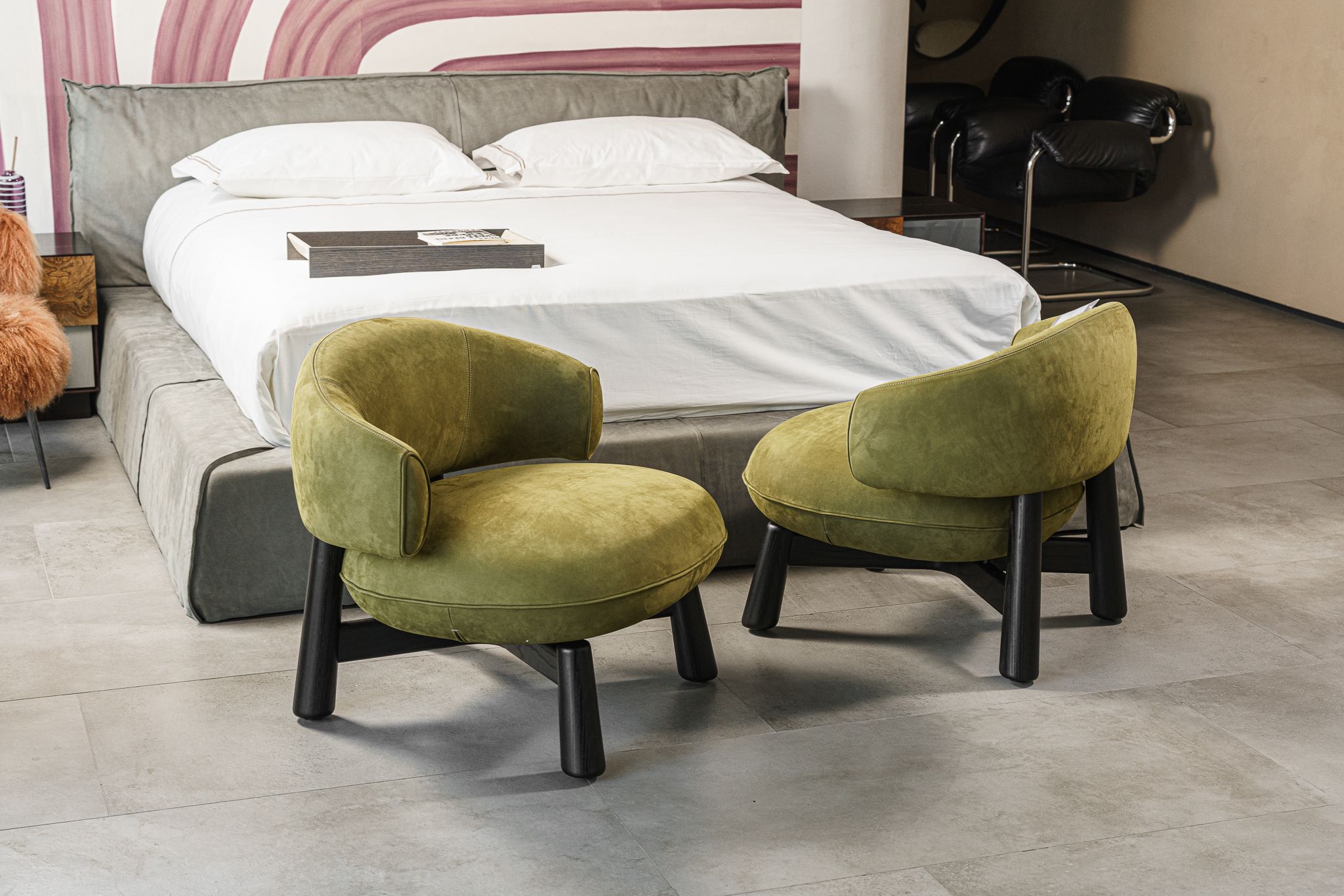 Кровать Paris Kashmir Mousse — Baxter, нубук, фото 3