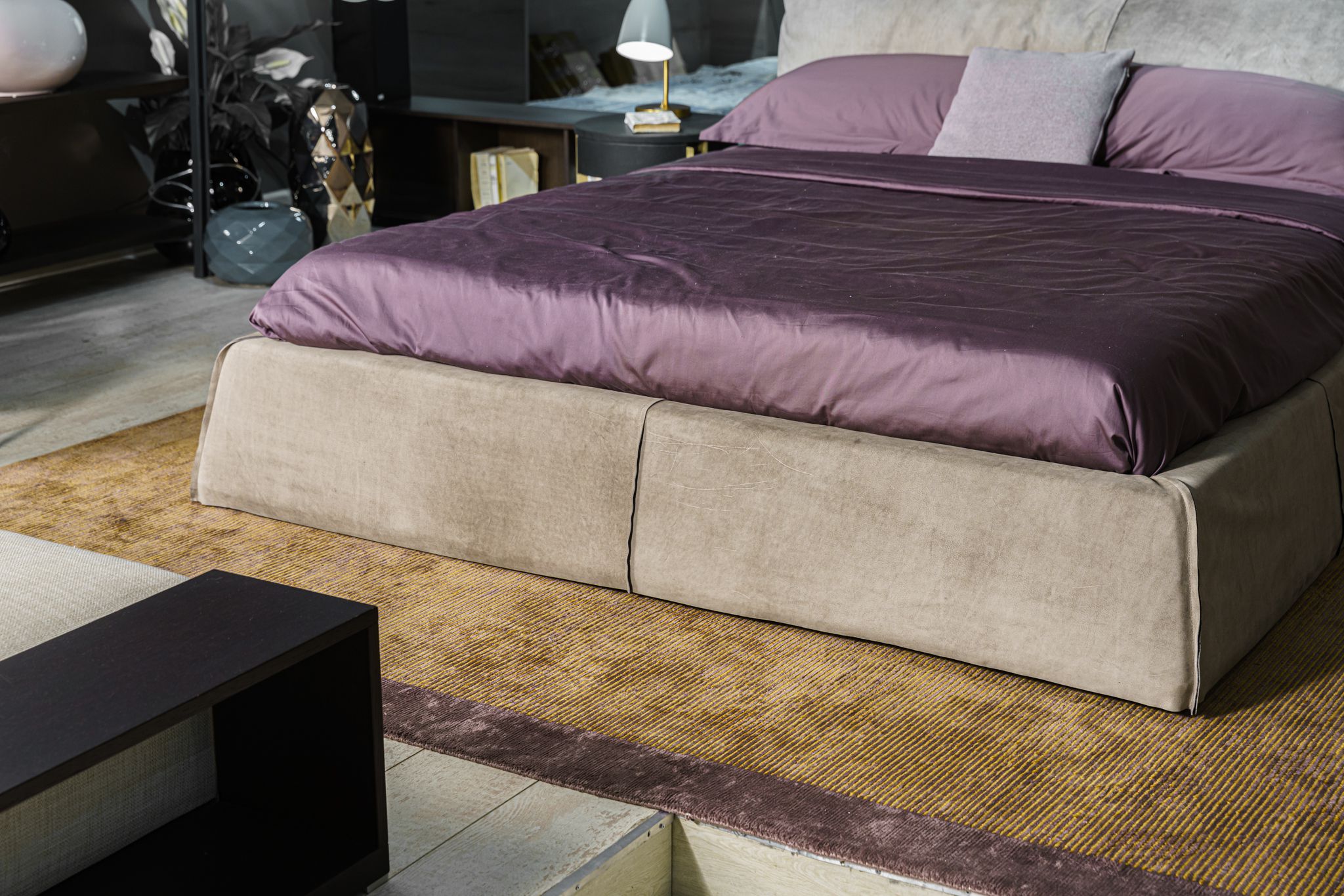 Кровать Paris Slim 160 Bo.H Kaki — Baxter, нубук, фото 6