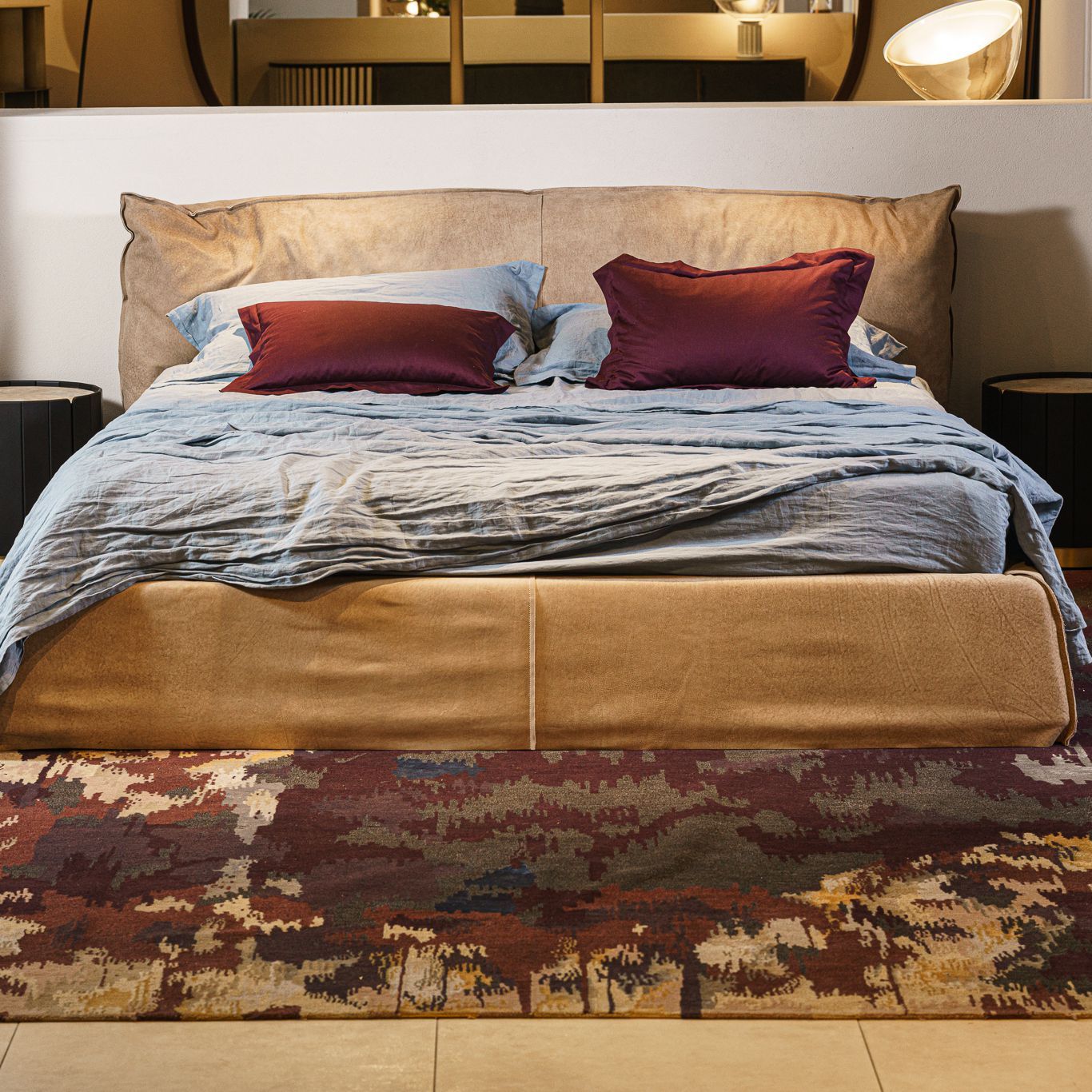 Кровать Paris Slim 160 Bo.Hemian Savana — Baxter, нубук