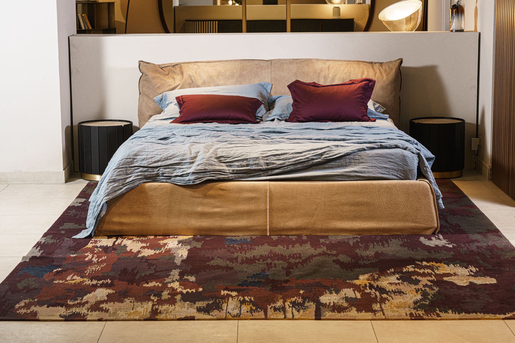 Кровать Paris Slim 160 Bo.Hemian Savana — Baxter, нубук, фото 3