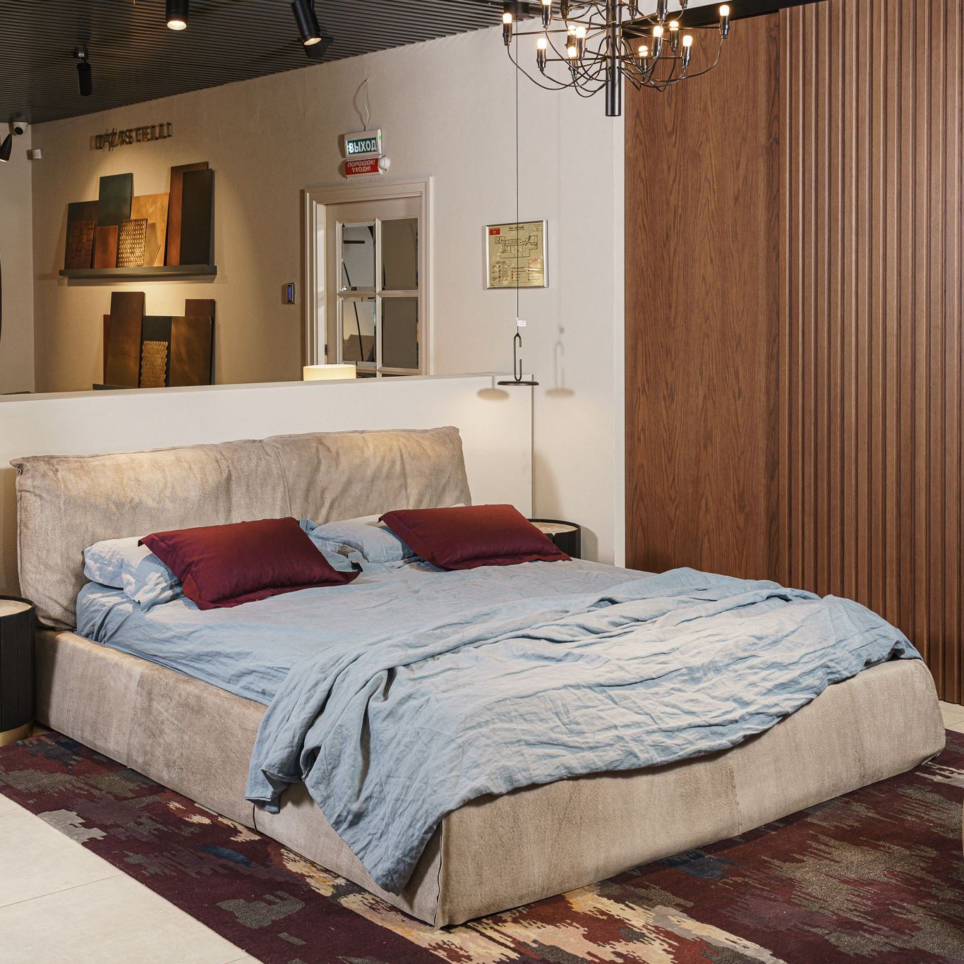 Кровать Paris Slim 180 Bo.H Kaki — Baxter, нубук, фото 2