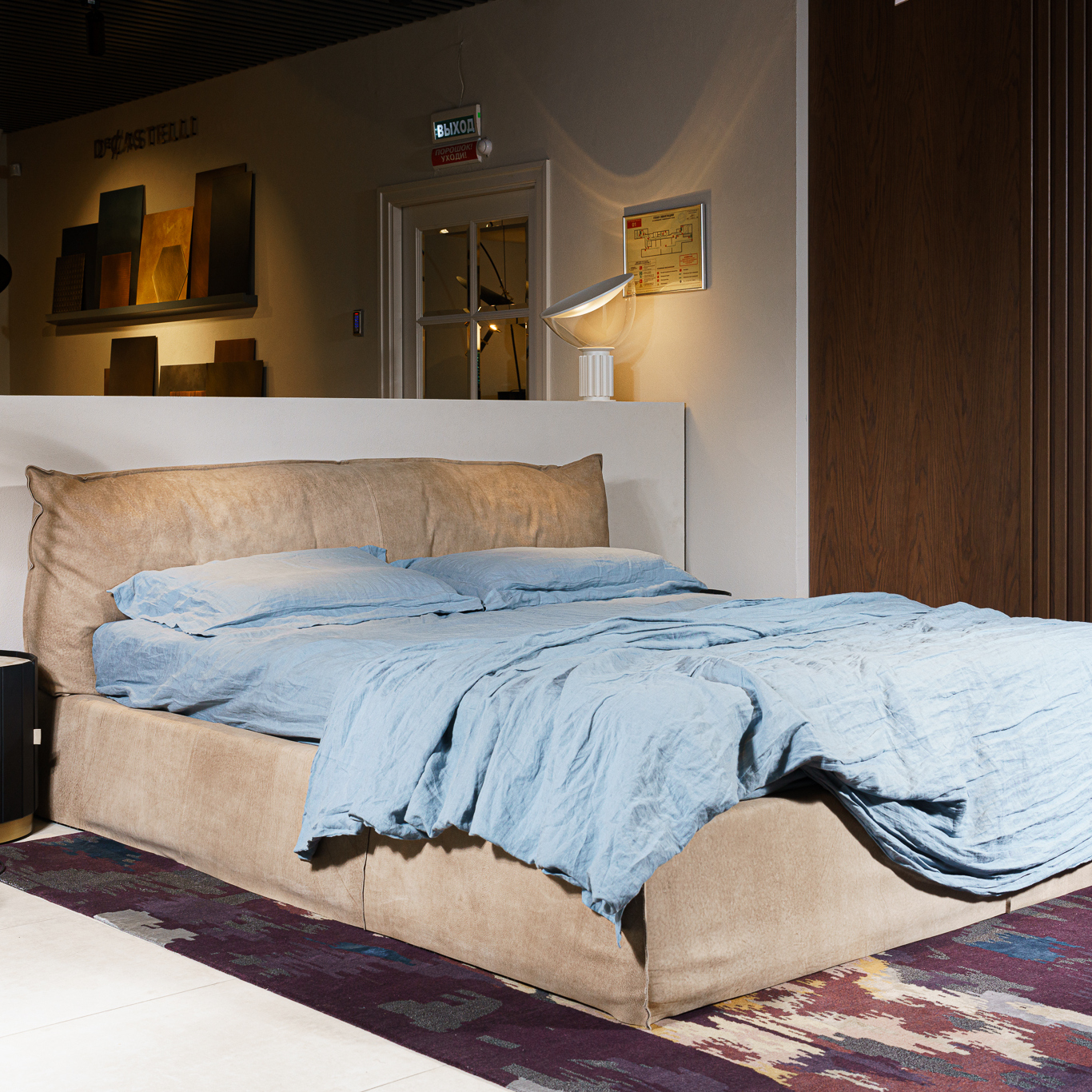 Кровать Paris Slim 180 Bo.Hemian Savana — Baxter, нубук, фото 2