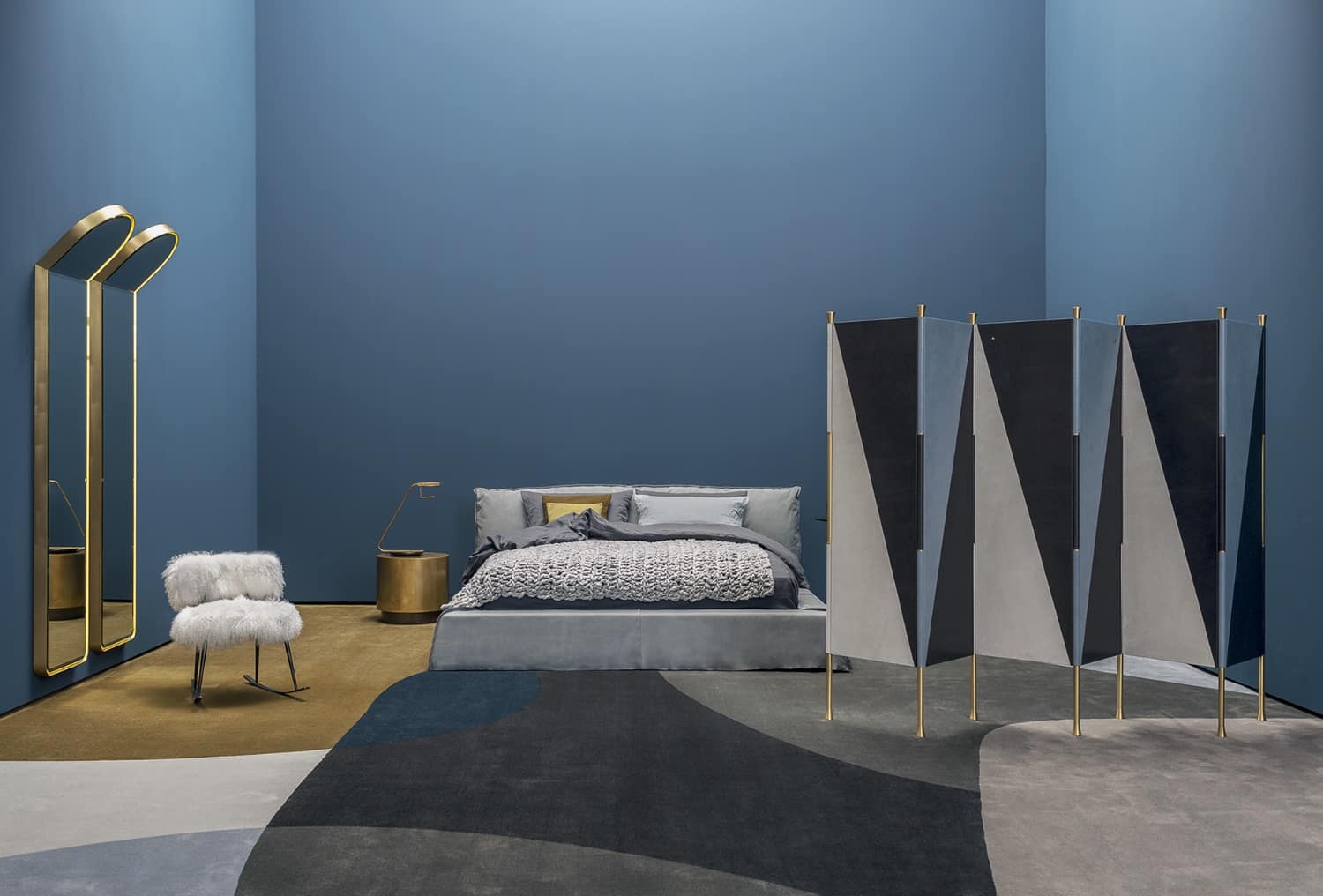 Кровать Paris Slim 180 Kashmir Ciment — Baxter, нубук, фото 4