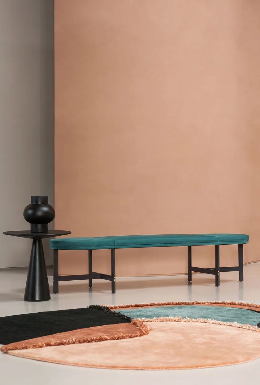 Банкетка Passepartout ashmir turquoise — Baxter, кожа