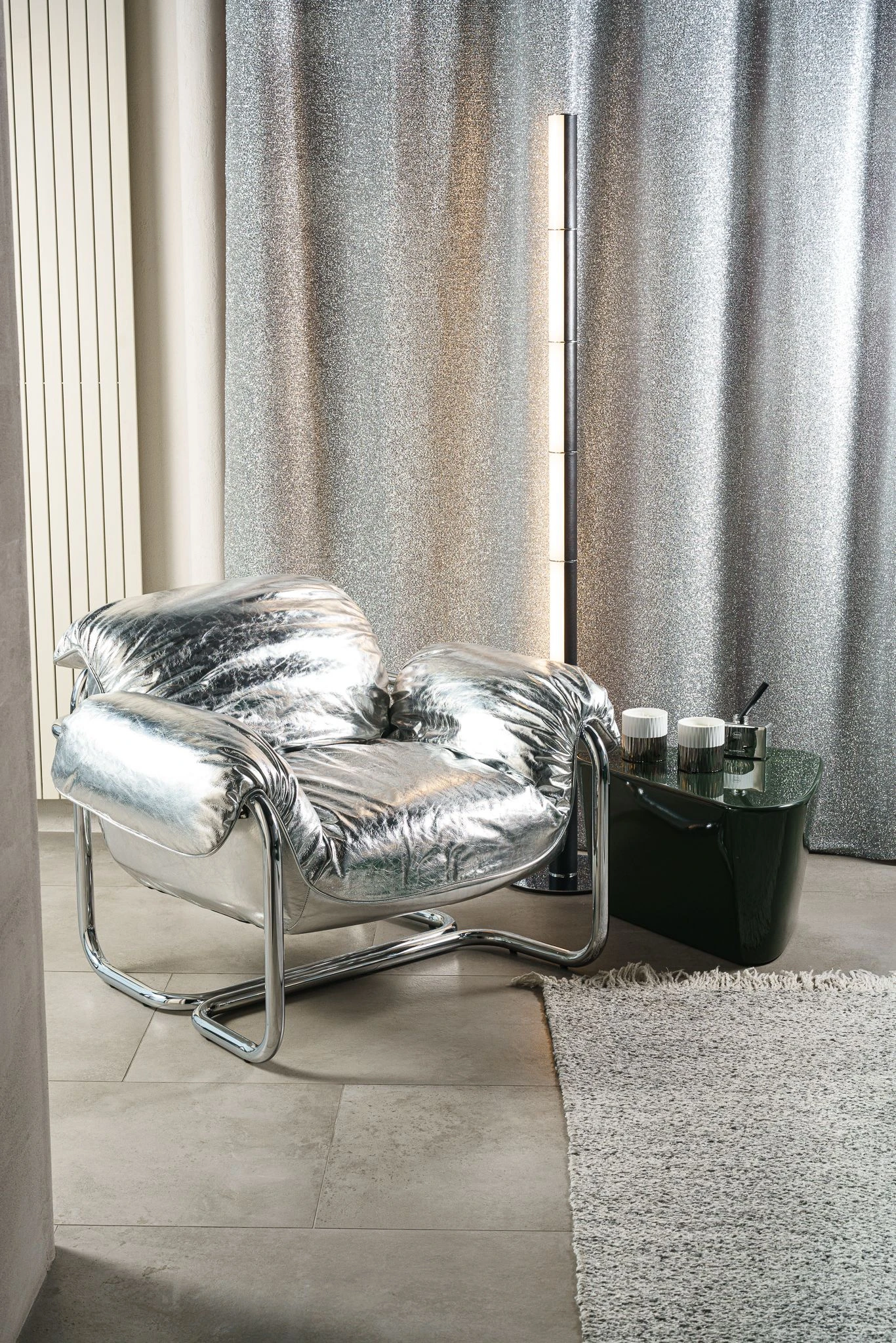 Кресло So Good Leather Silver — Baxter, металл, фото 2