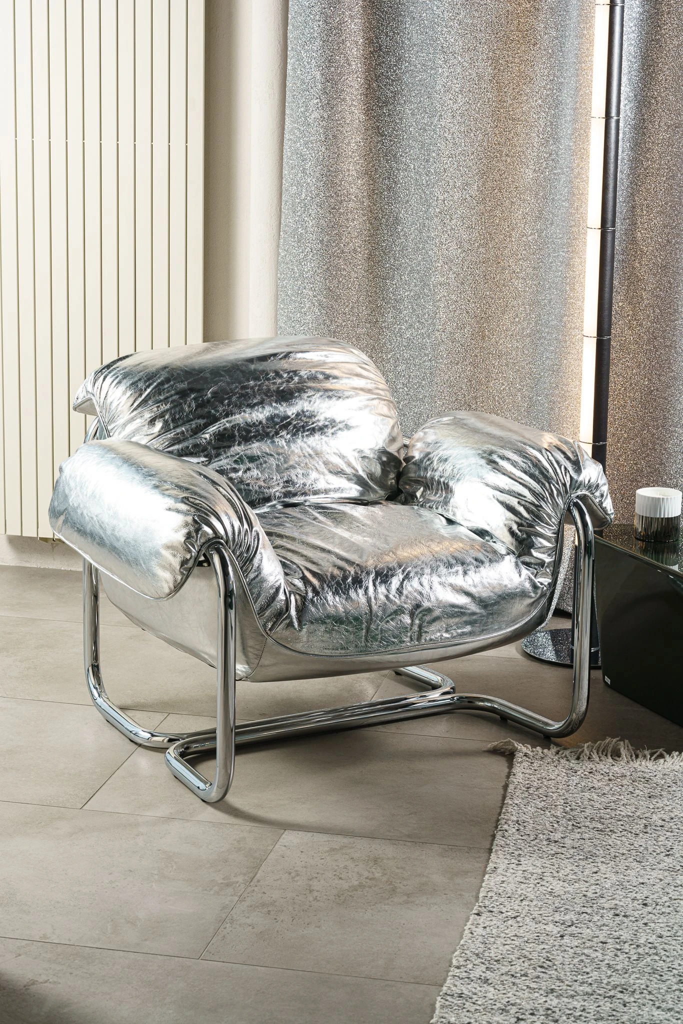 Кресло So Good Leather Silver — Baxter, металл, фото 3