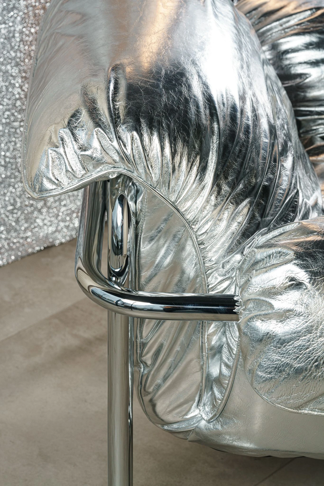 Кресло So Good Leather Silver — Baxter, металл, фото 4