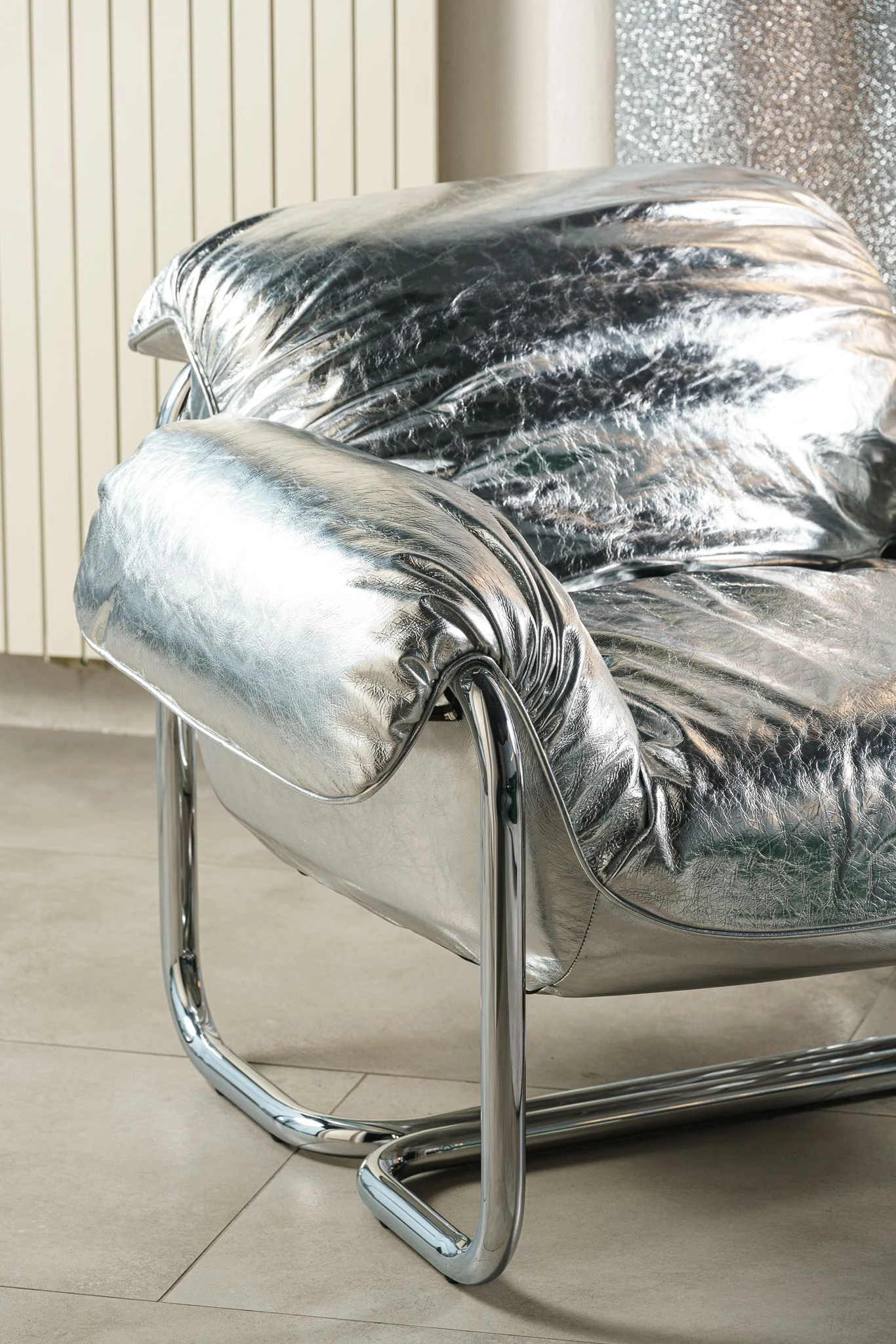Кресло So Good Leather Silver — Baxter, металл, фото 6
