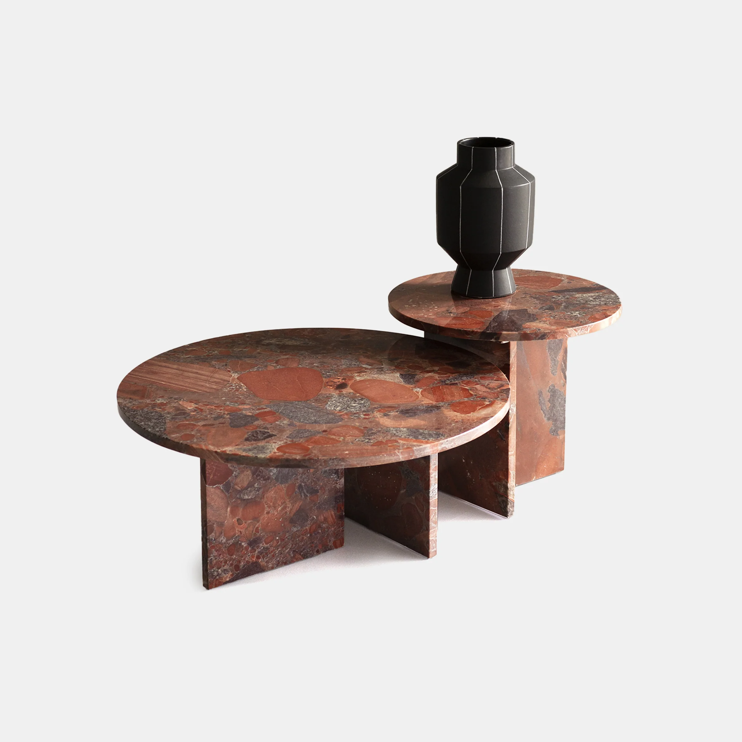 Журнальный столик Tebe Granite Red Rhapsody 45 — Baxter