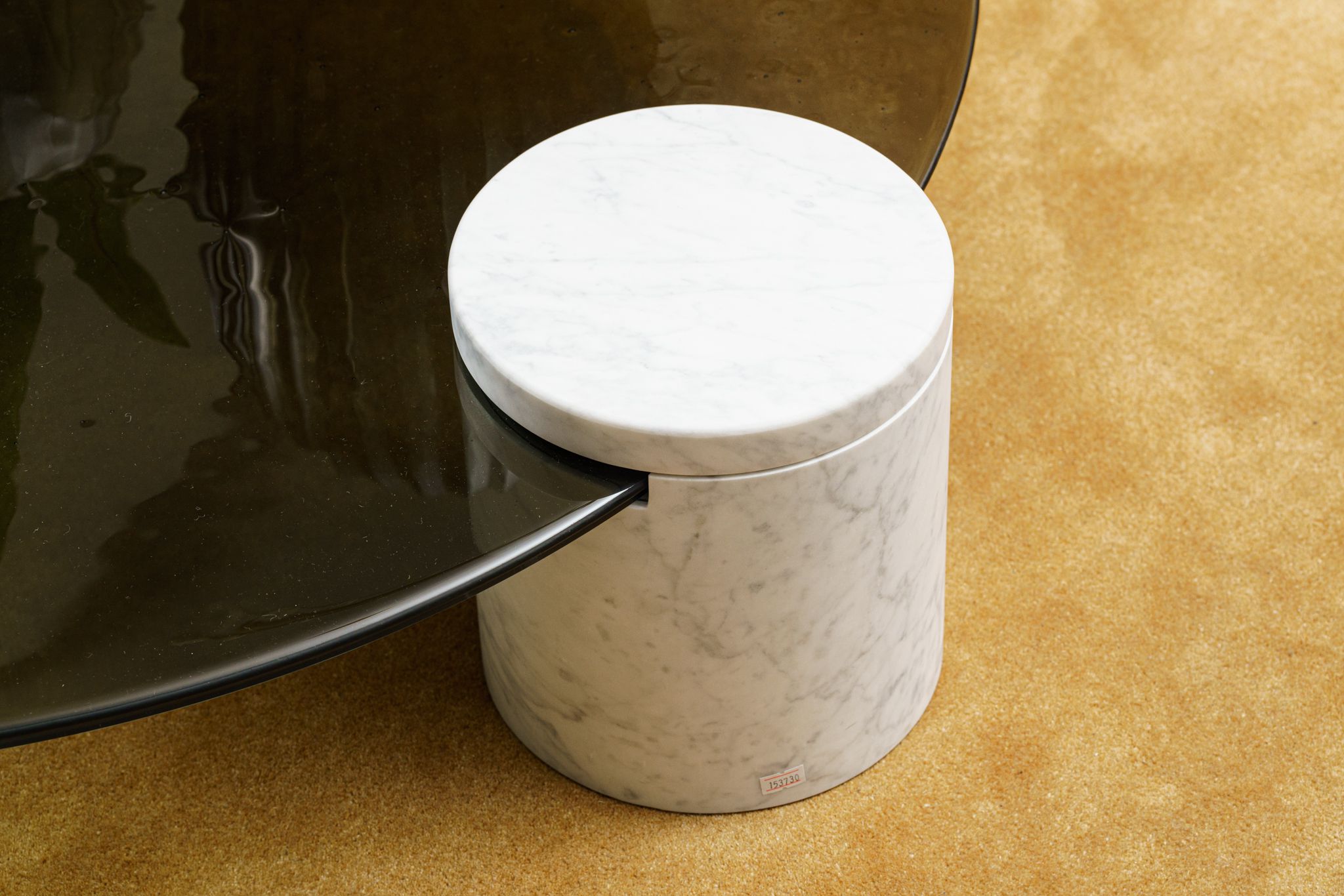 Современный дизайн Журнальный столик Verre Bianco Giola marble — Baxter, мрамор, фото 6